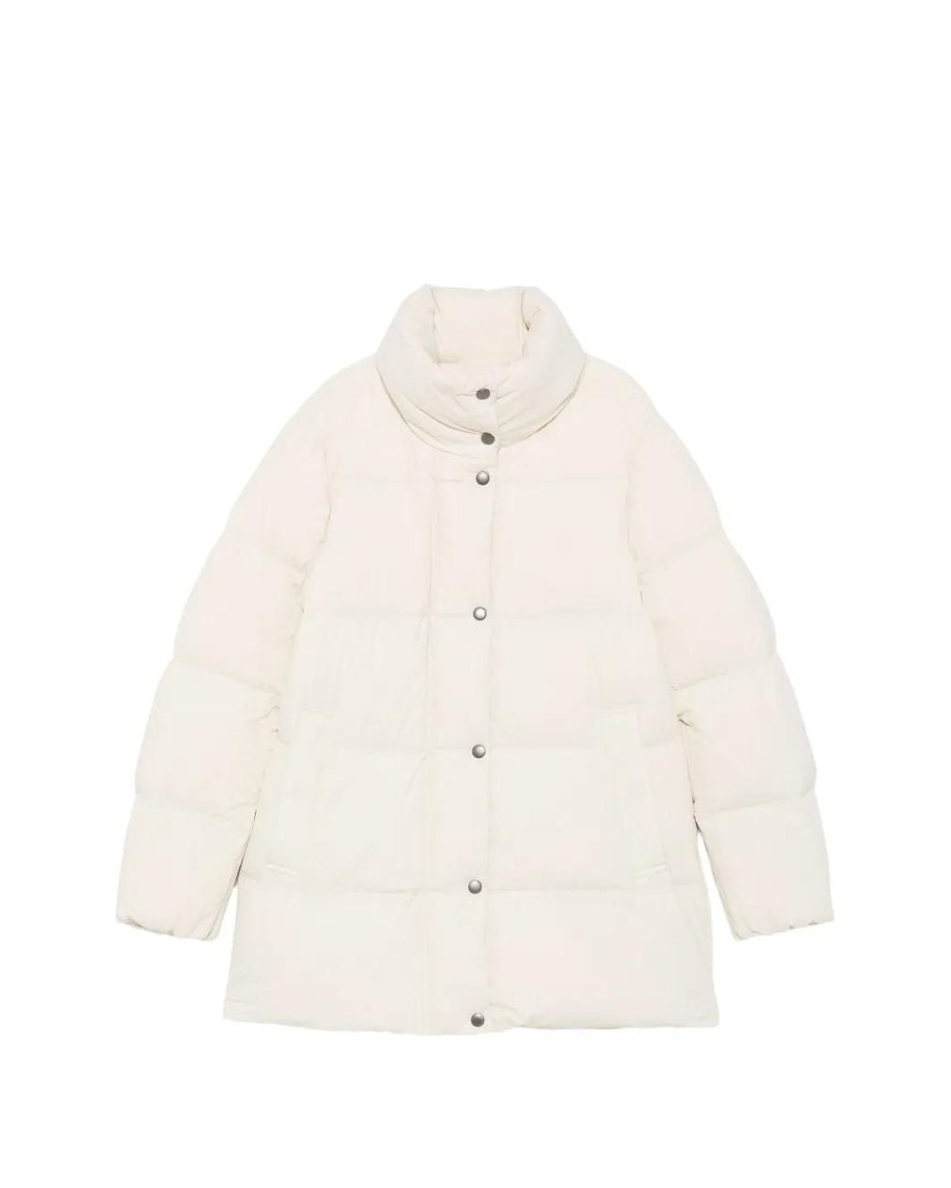 Woolrich White Madison Quilted Coat