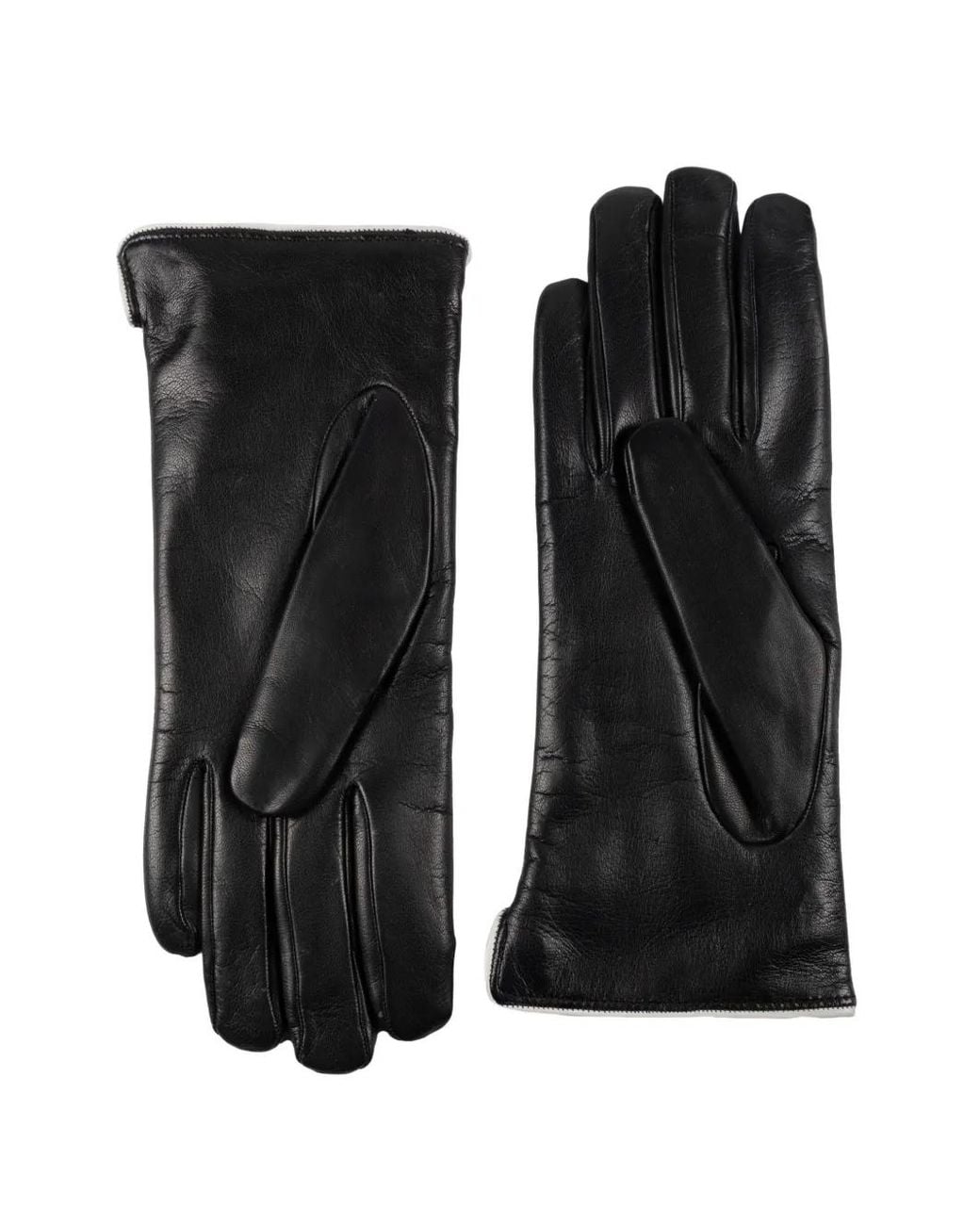LIE STUDIO Black Leather Gloves