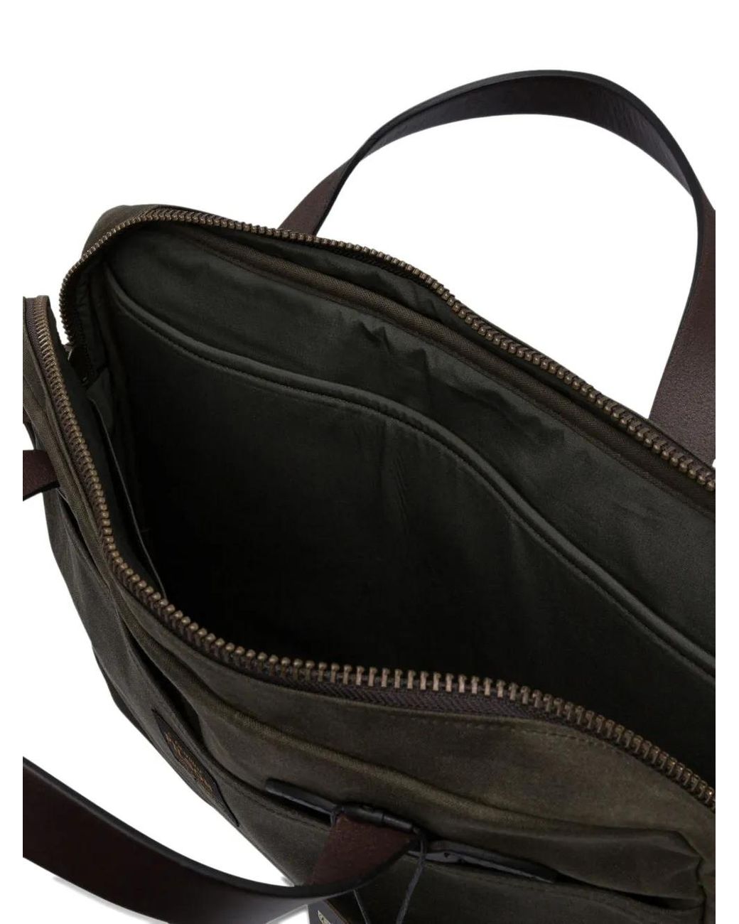 Filson Black Logo-Patch Cotton Shoulder Bag for men