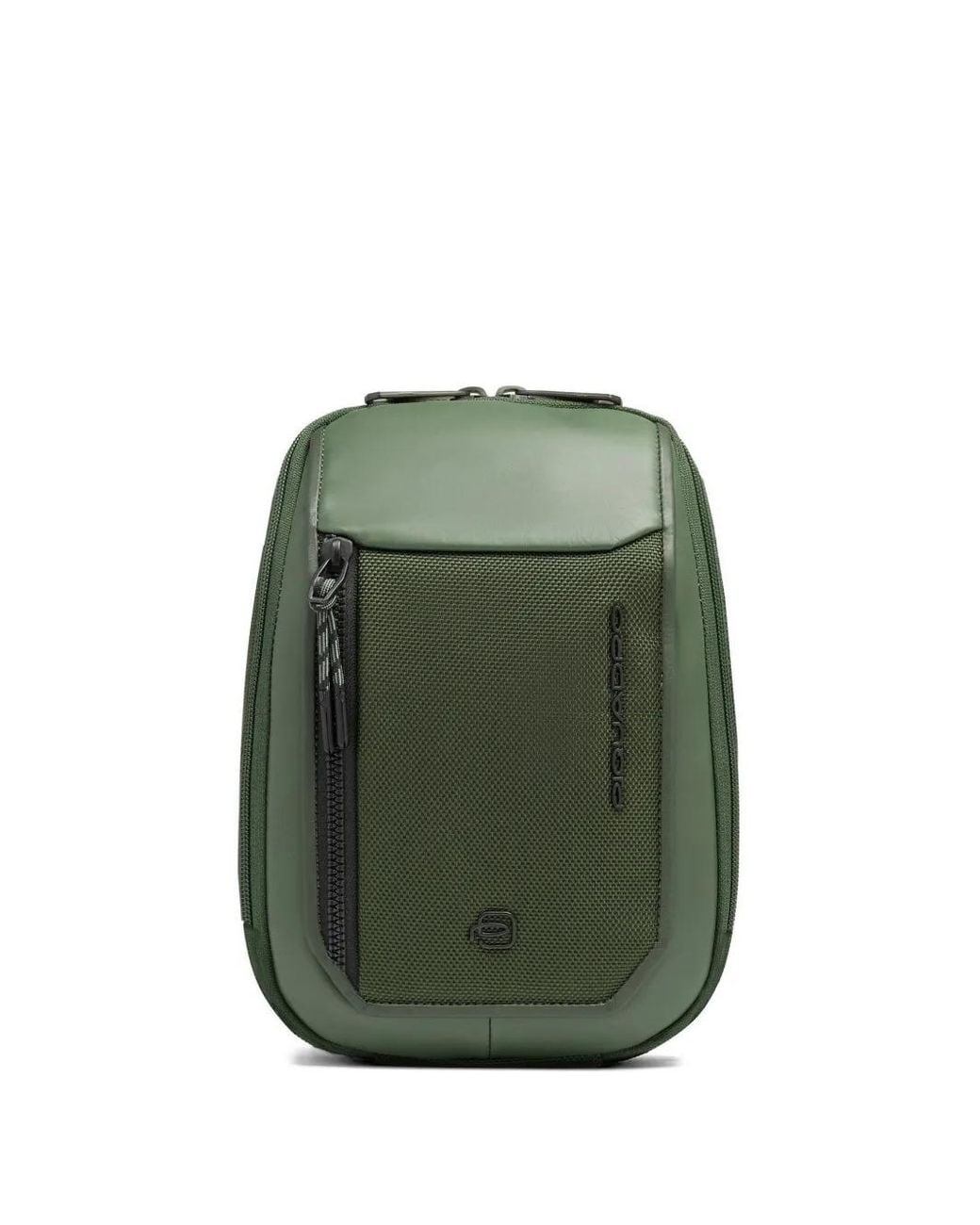 Piquadro Green Panelled Cross Body Bag for men