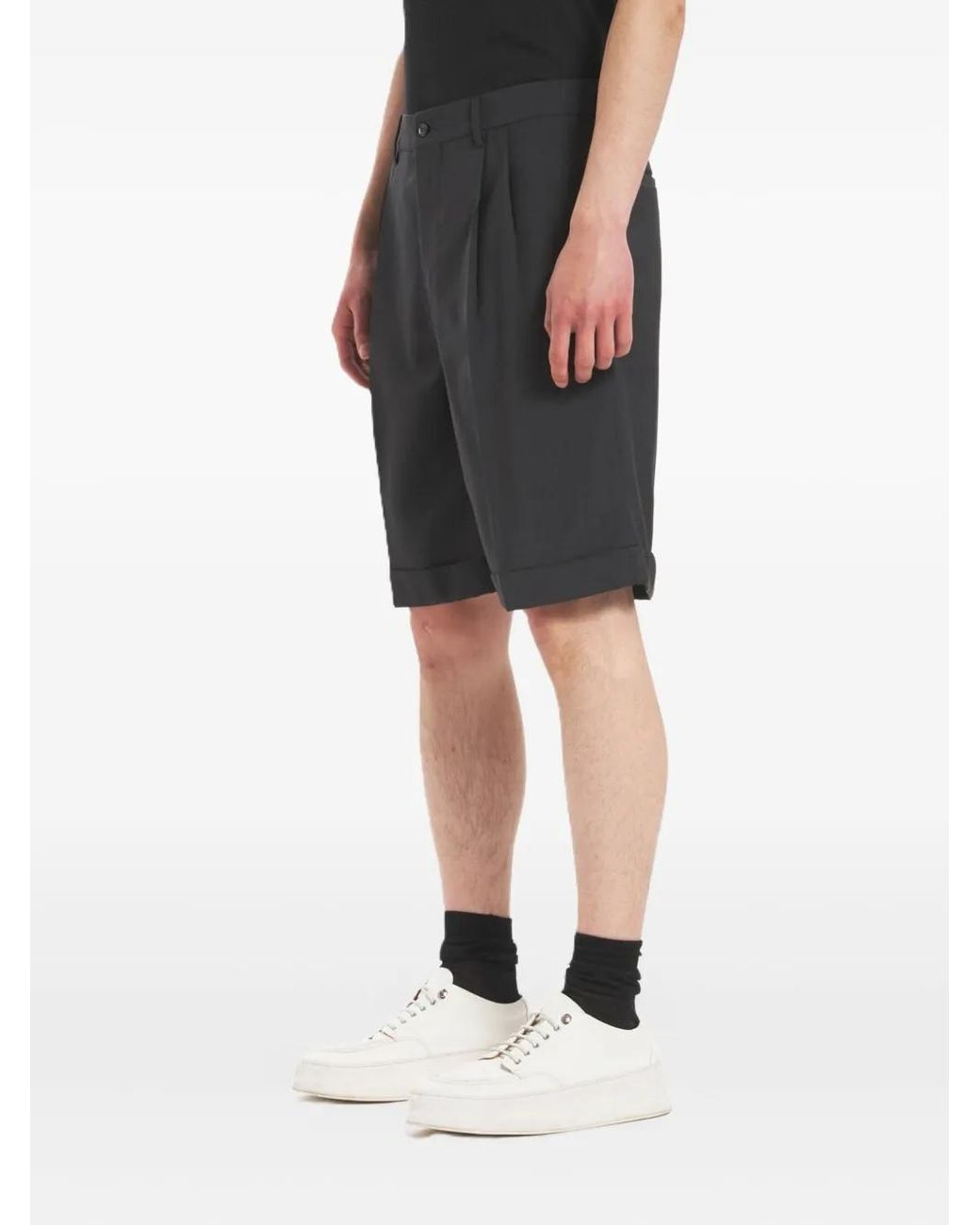 Barena Gray Pleated Tailored Shorts for men
