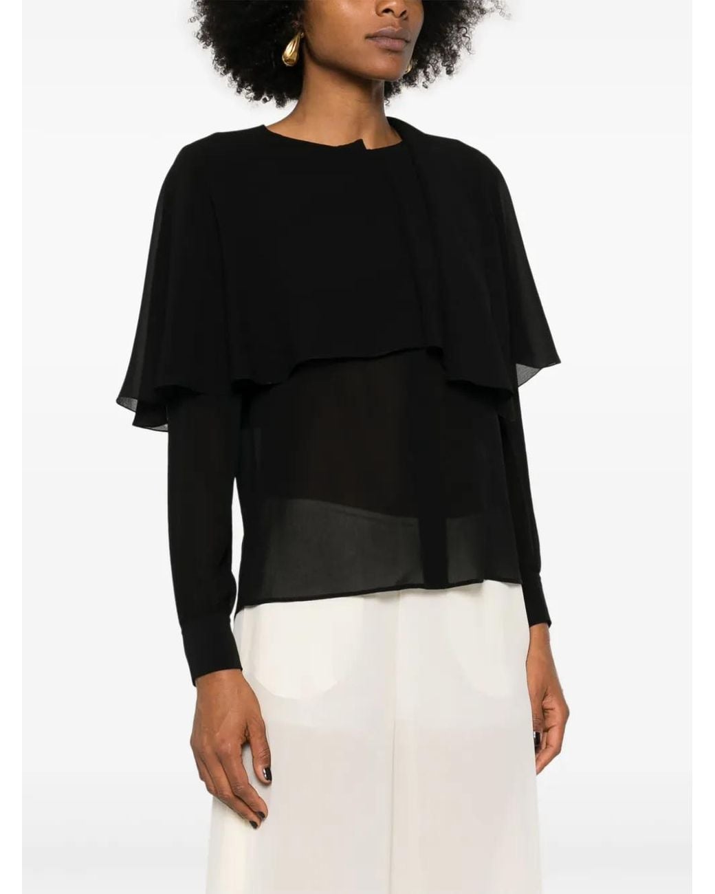 Chloé Black Silk Top