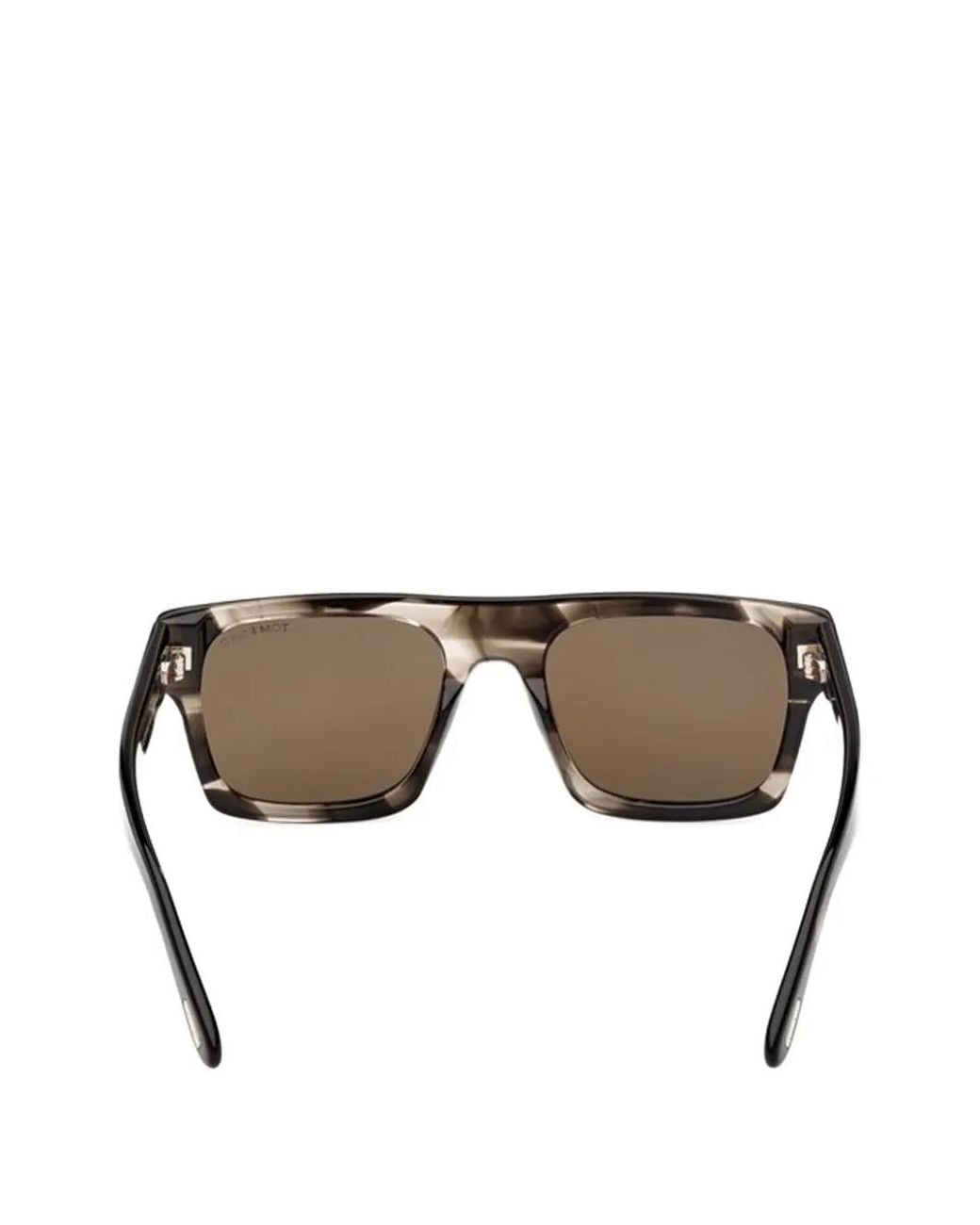 メンズ Tom Ford Cyrus-02 スクエアフレーム サングラス Brown