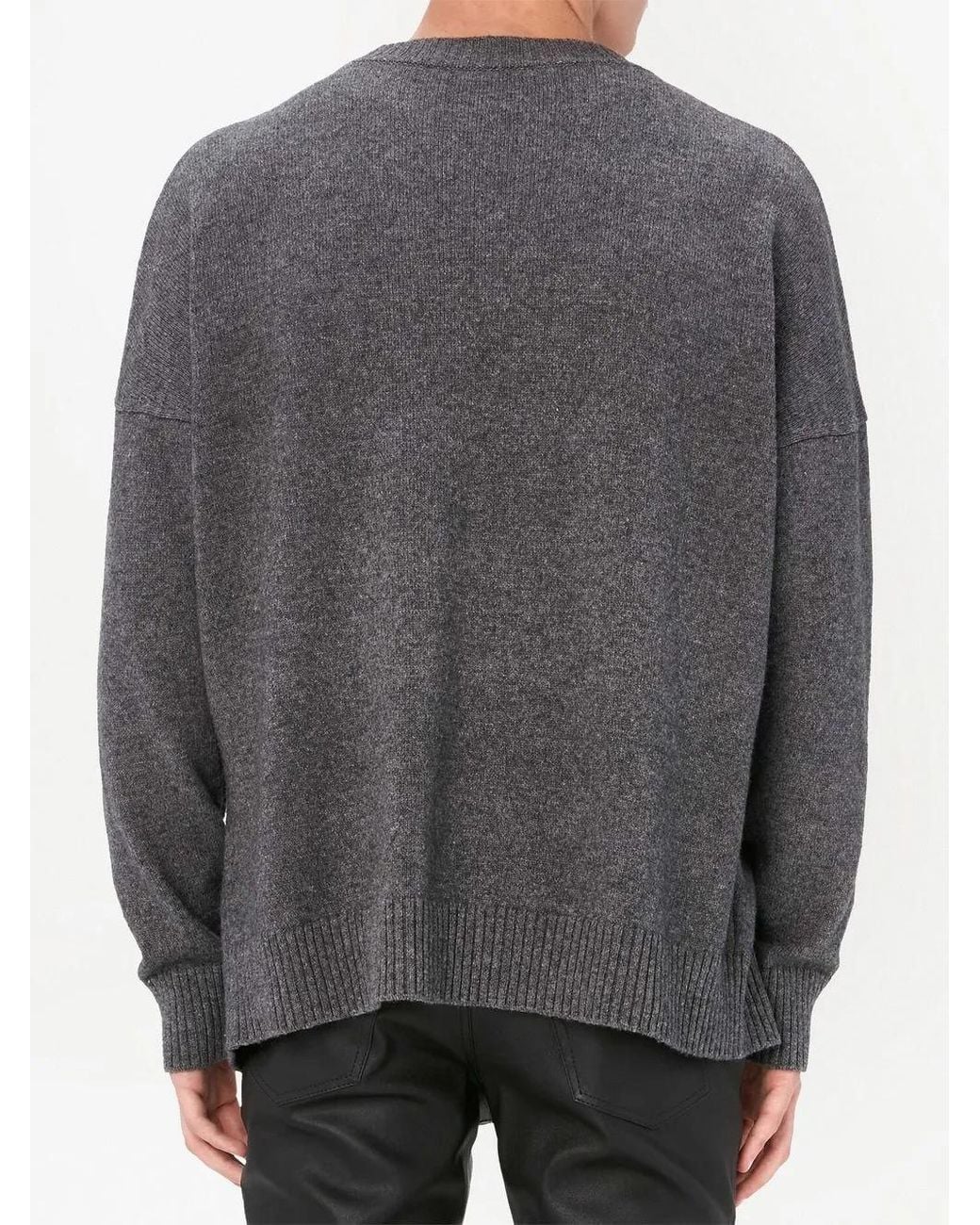 J.W. Anderson Gray Hinge-Embellished Cut-Out Jumper