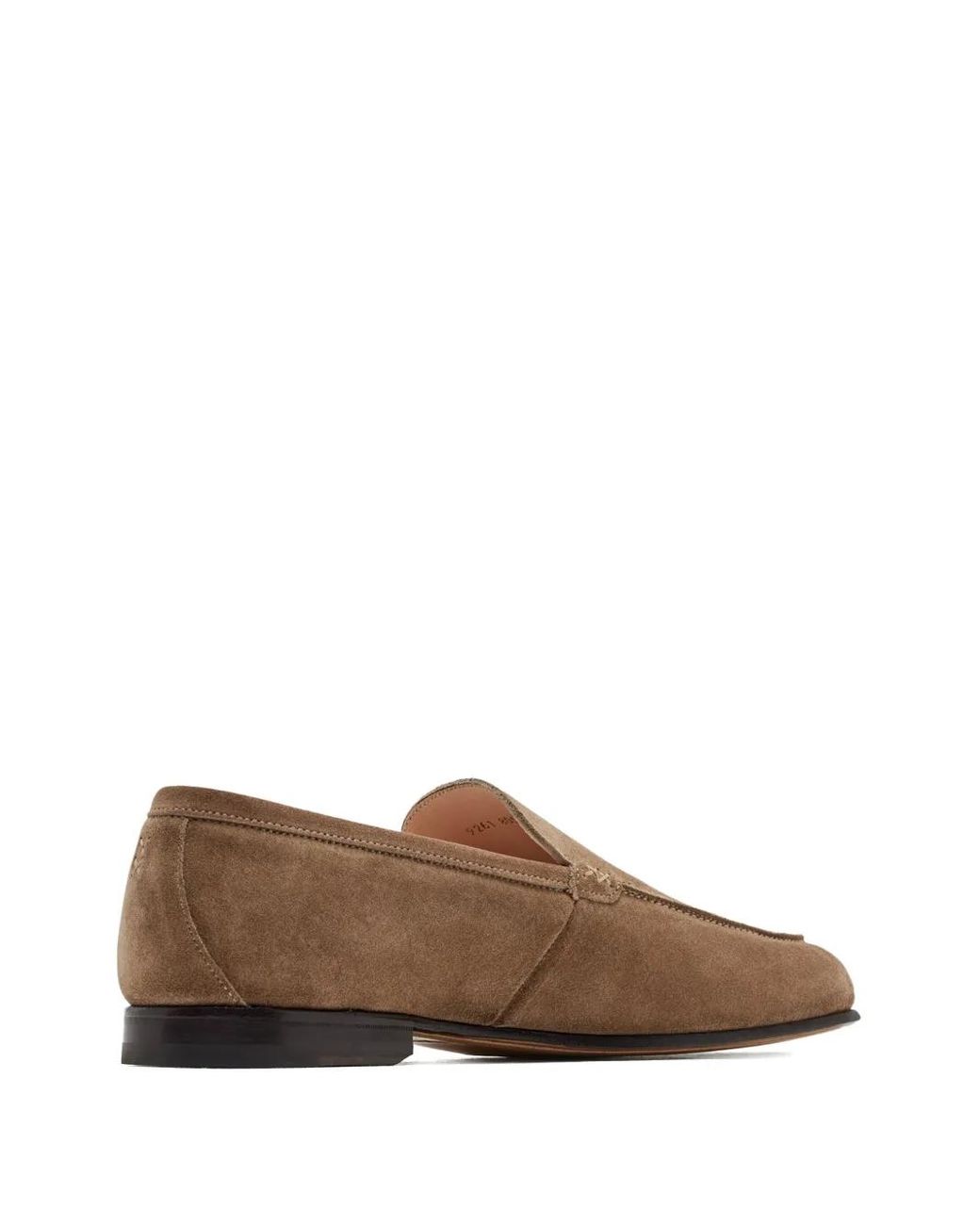 Forsa Brown Stitched Suede Loafers for men
