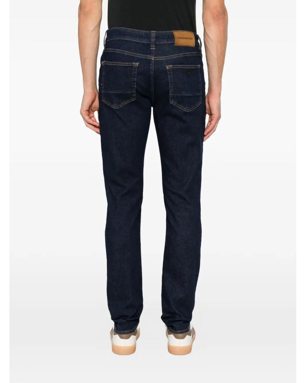 Emporio Armani Blue J104 Slim-Fit Jeans for men