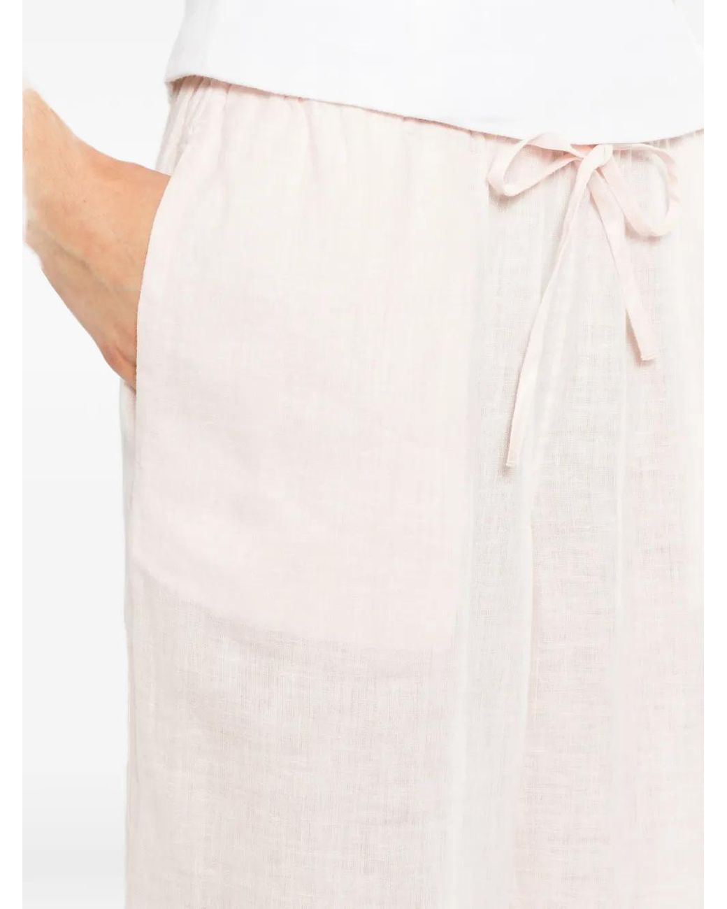 James Perse White Drawstring Trousers