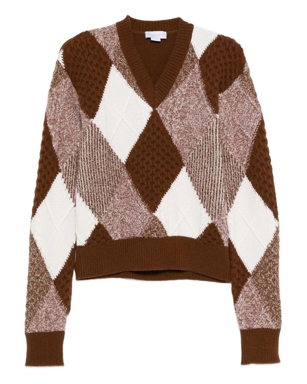 Pull À Col V Stella McCartney en coloris Brown