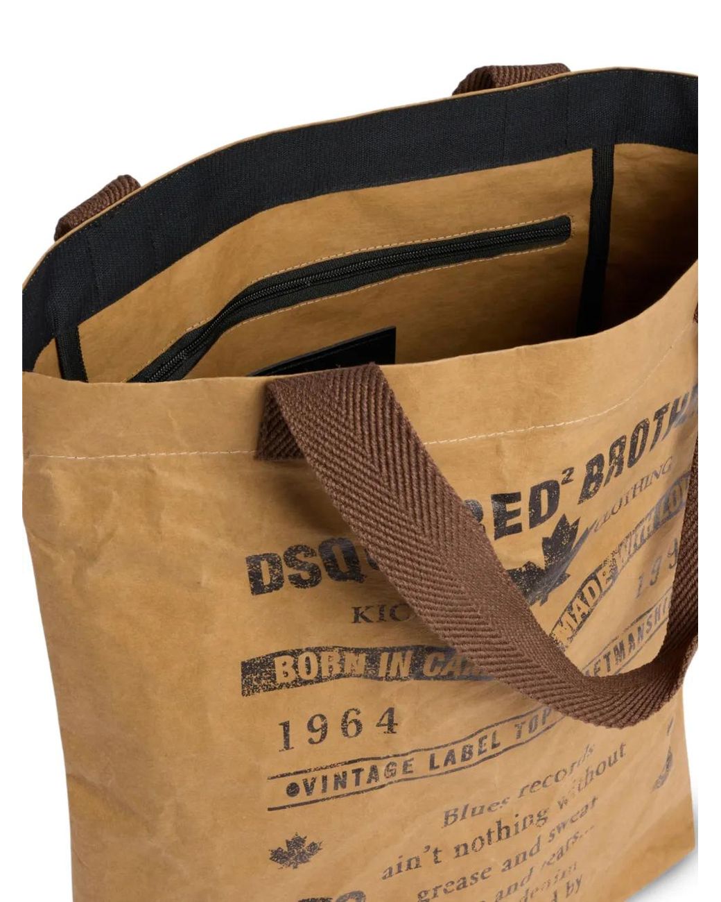 DSquared² Natural Retro Shopping Bag for men