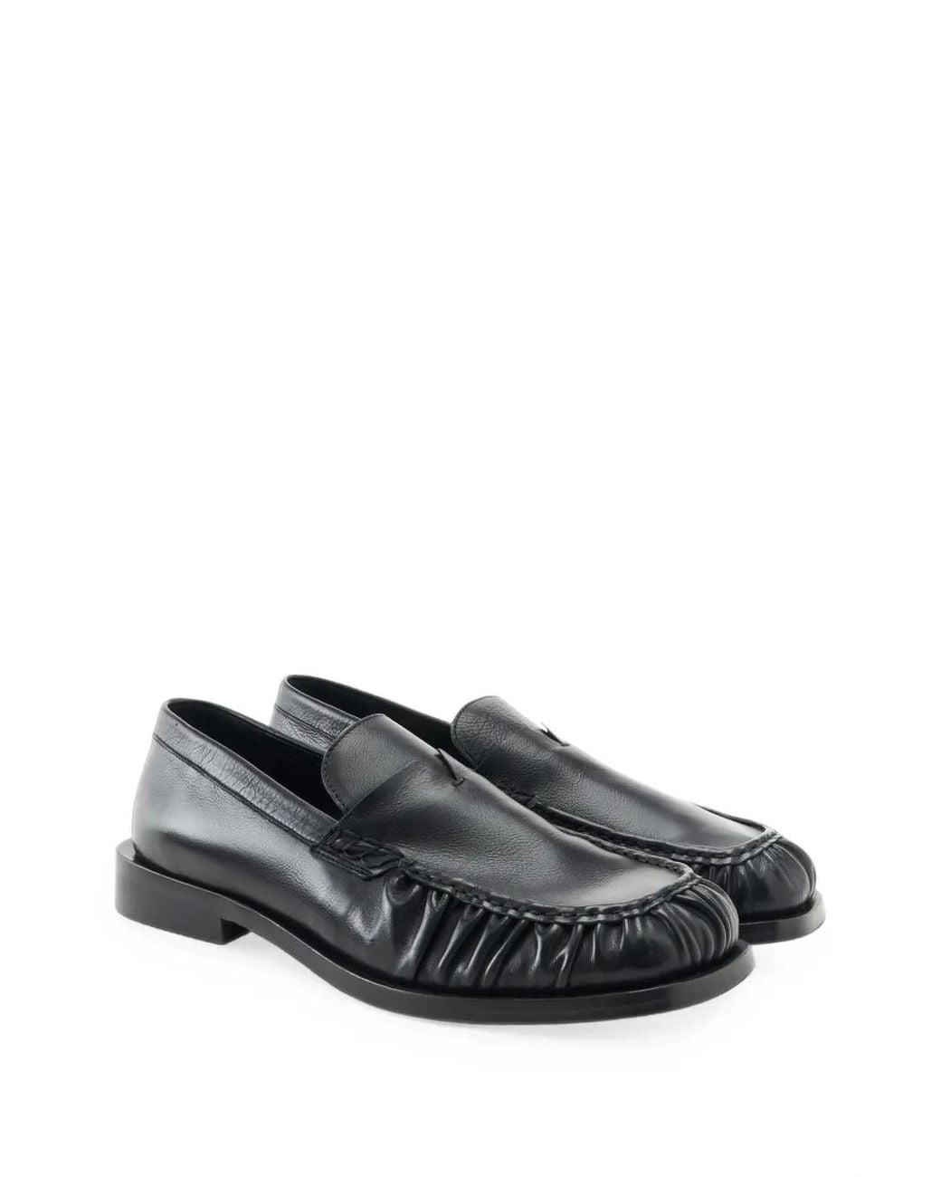 Lottusse Black Tomir Leather Loafers for men