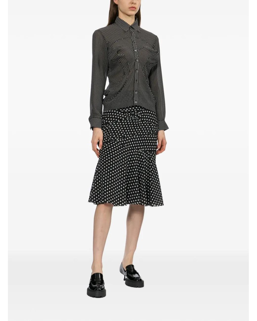 Junya Watanabe Black Polka Dot Blouse