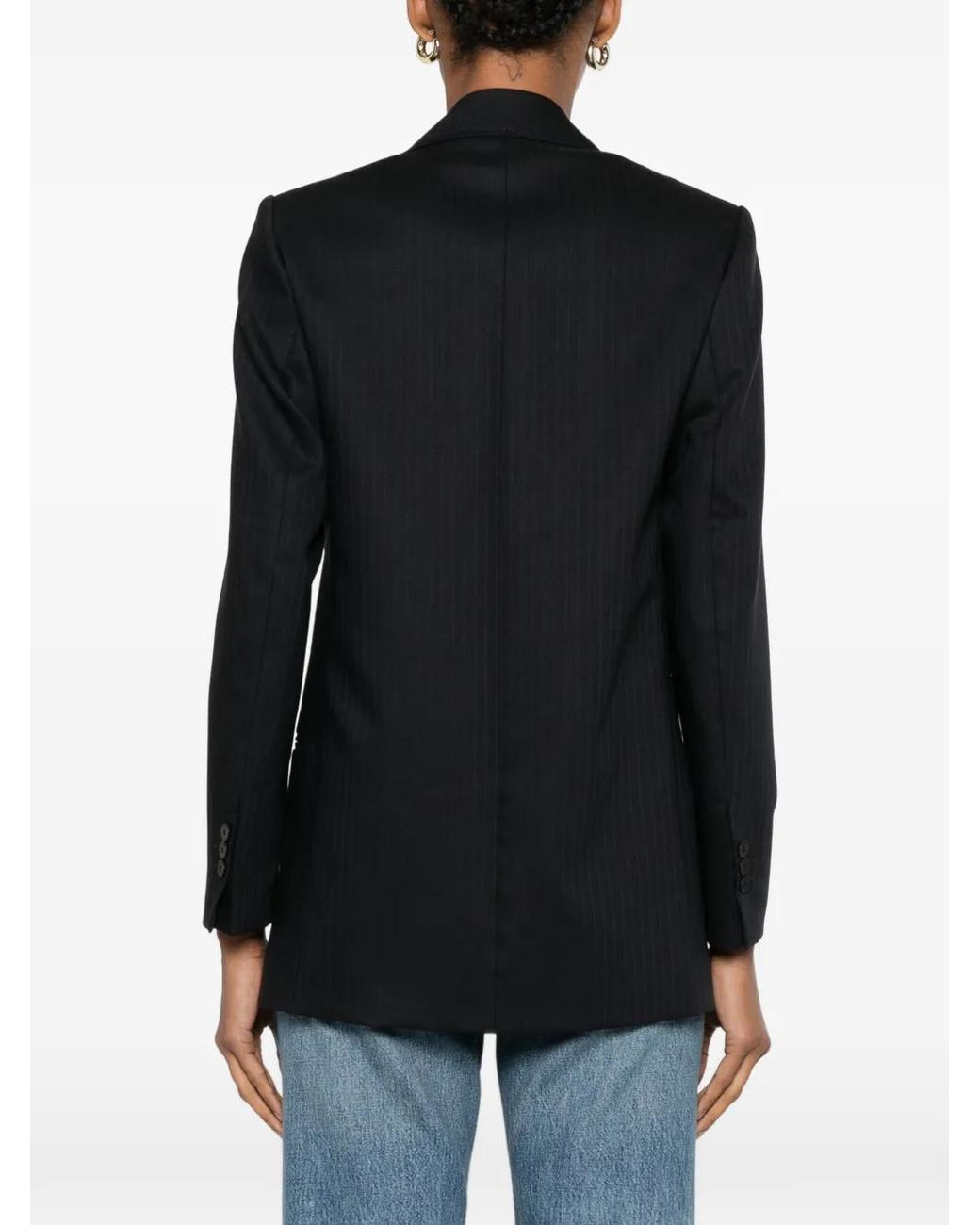 Sandro Gestreepte Blazer in het Black