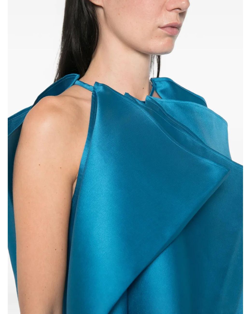 Lutz Huelle Blue Lotus Asymmetric Top