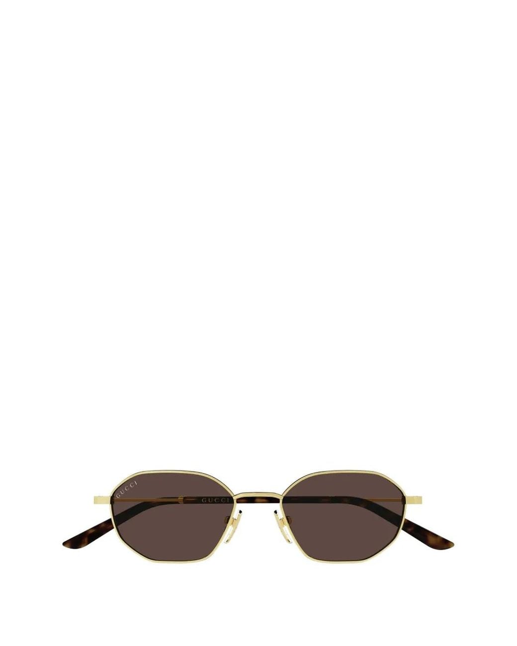 Gucci Brown Geometric-Frame Sunglasses