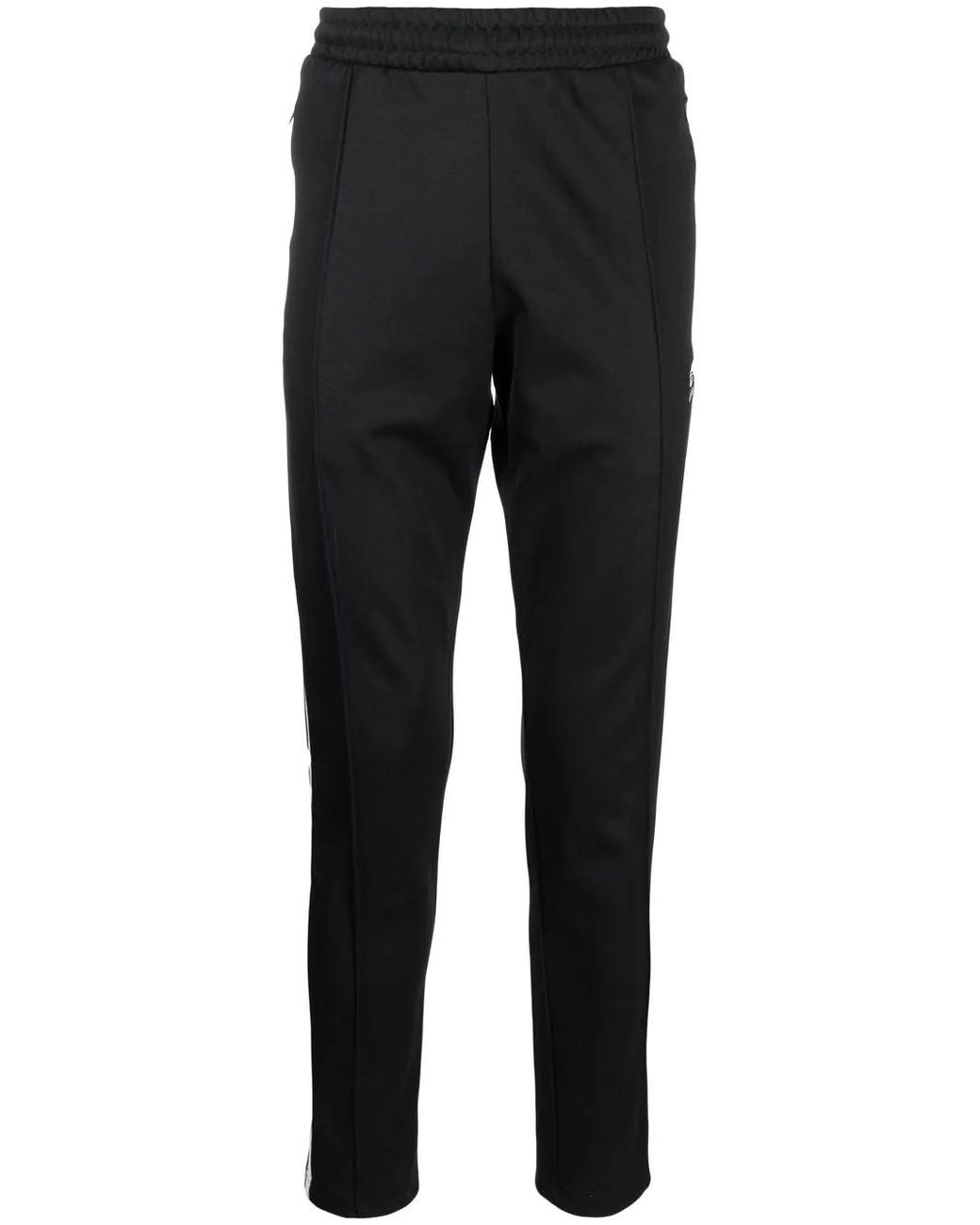 Adidas Black Beckenbauer Side-Stripe Track Pants for men