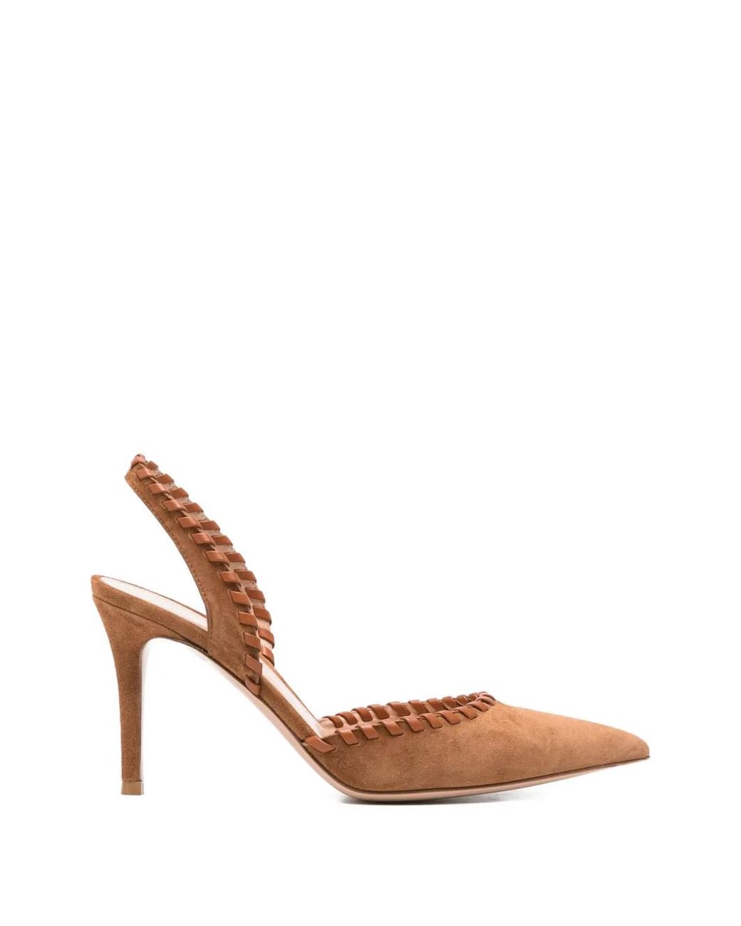 Gianvito Rossi Multicolor Shoes Suede+Lamb Luggage+Sedona
