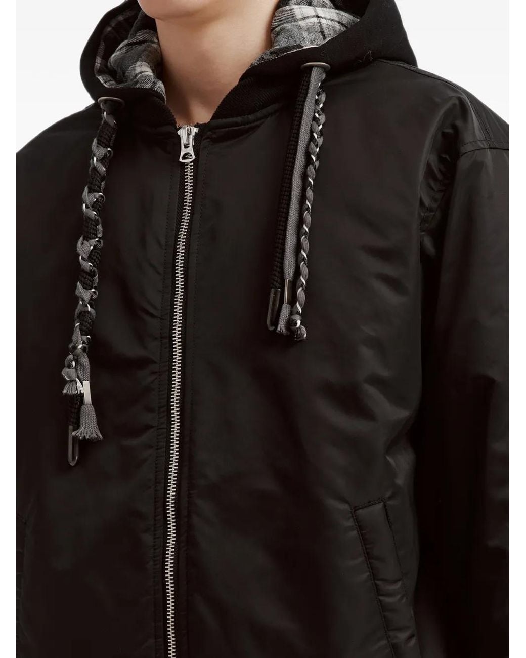 Musium Div. Black Veste Bomber À Capuche for men