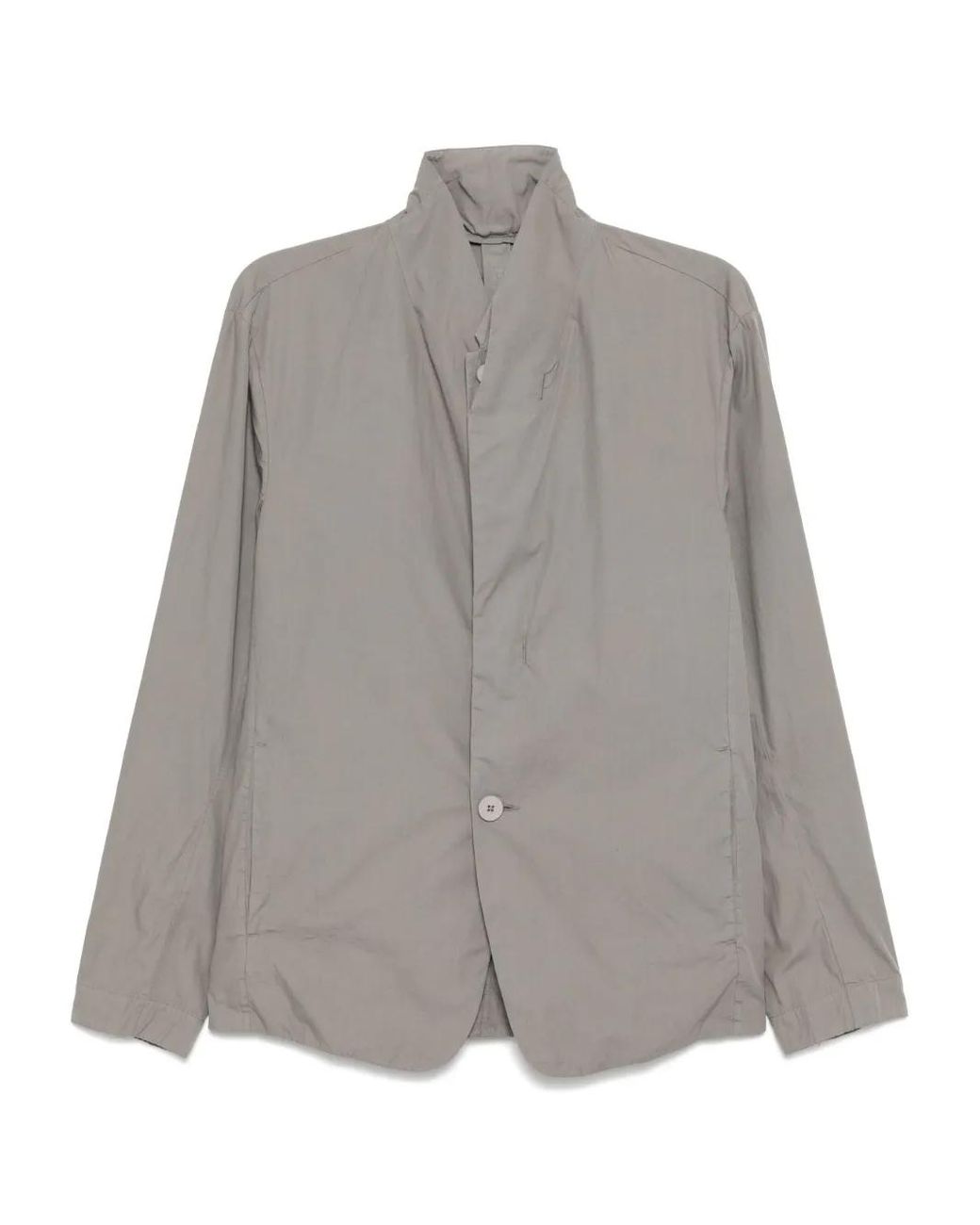 Transit Gray Cotton Shirt Jacket for men