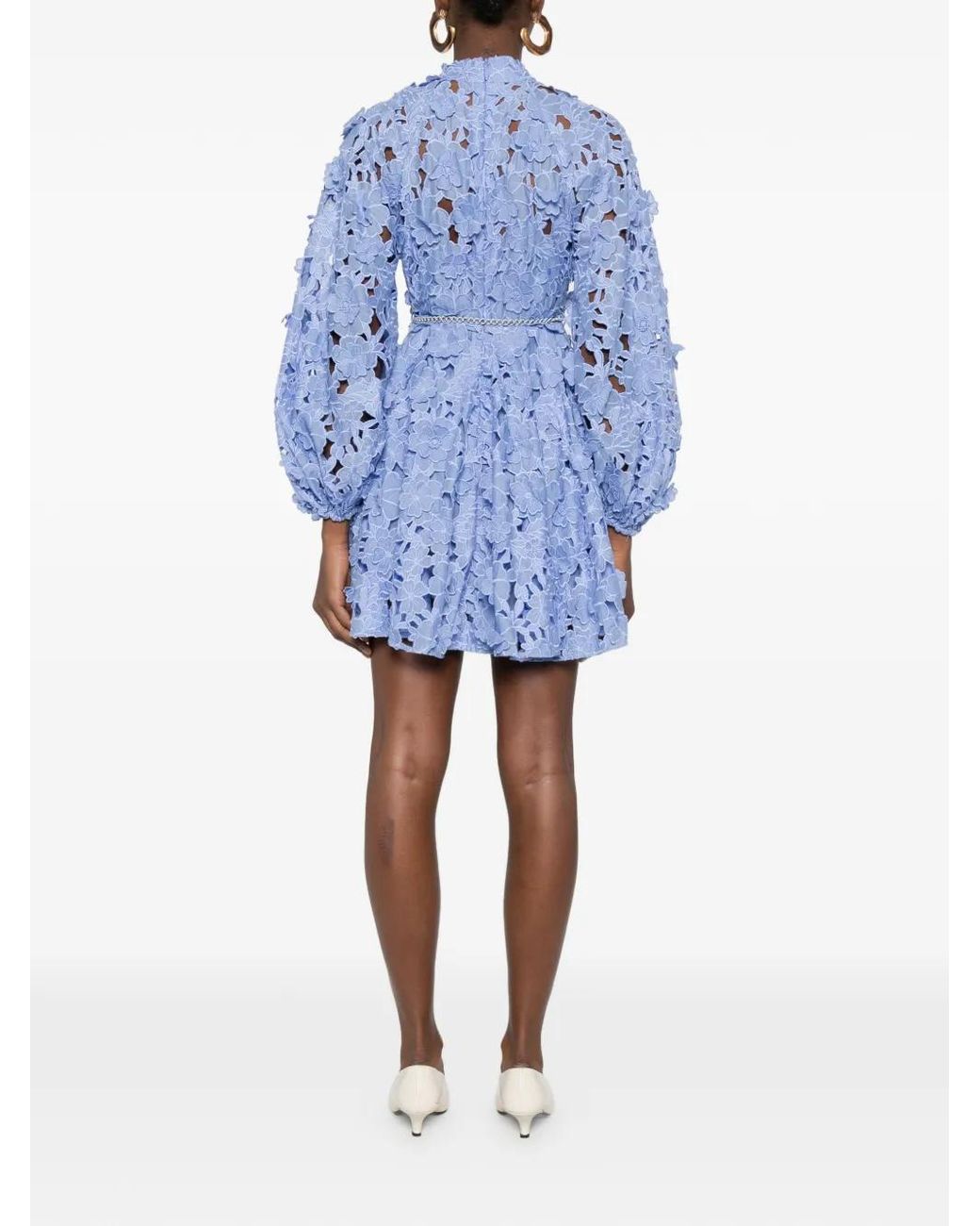 Zimmermann Blue Patience Long Sleeve Mini