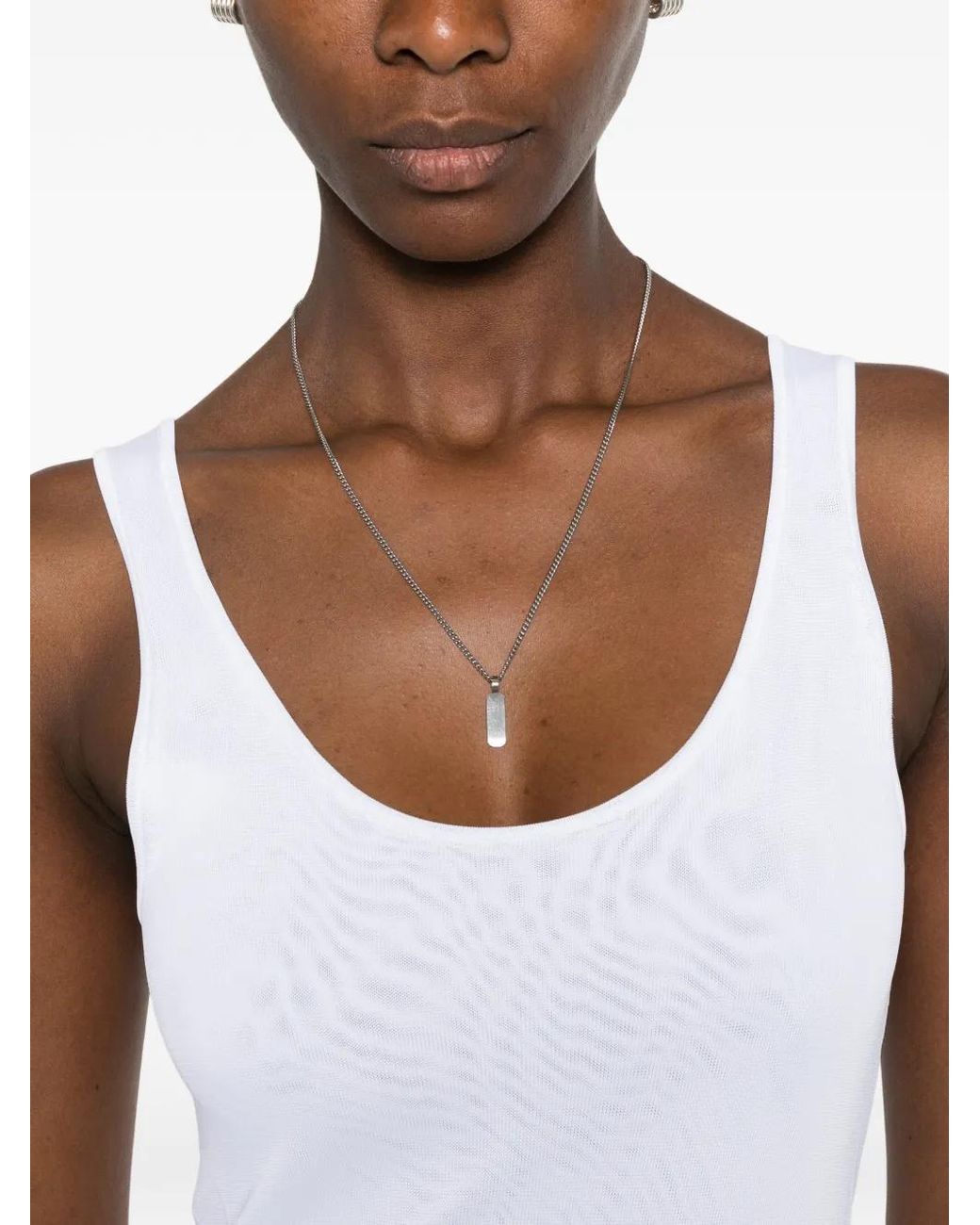 Totême White Fluted Hem Dress