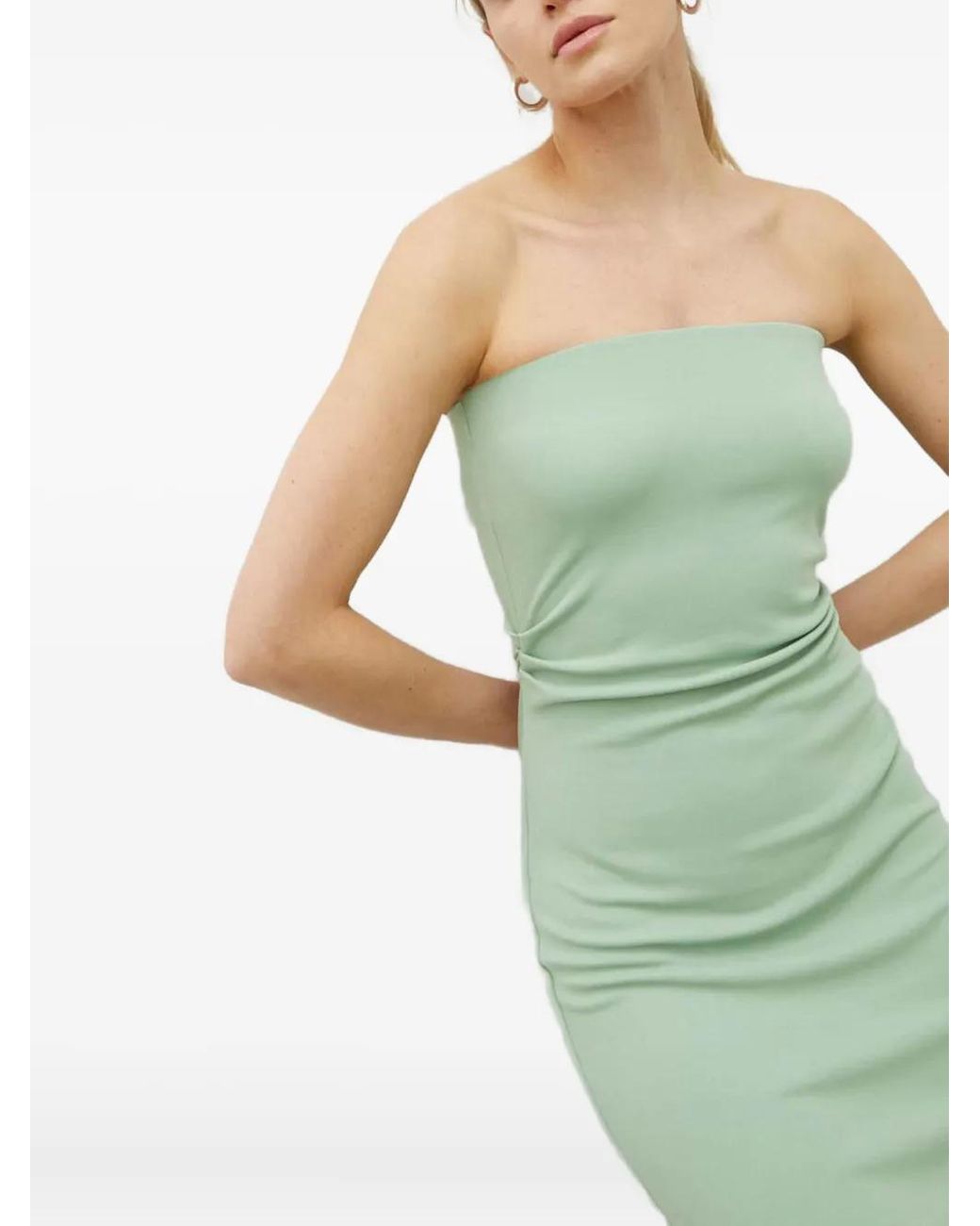 Day Birger et Mikkelsen Green Tube Ruched Midi Dress