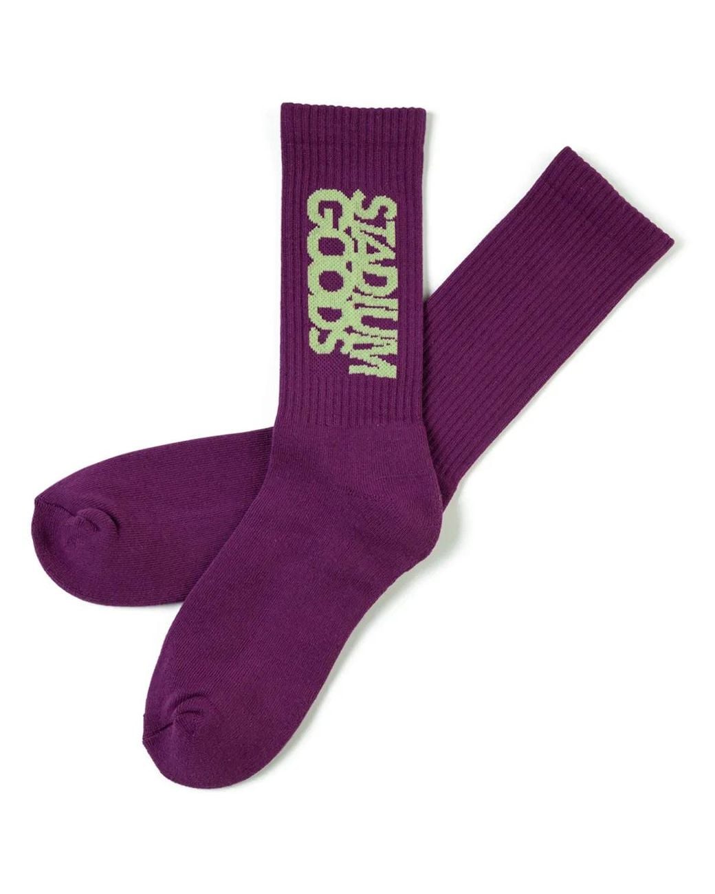 Stadium Goods Purple Logo "Plum" Crew Socks for men
