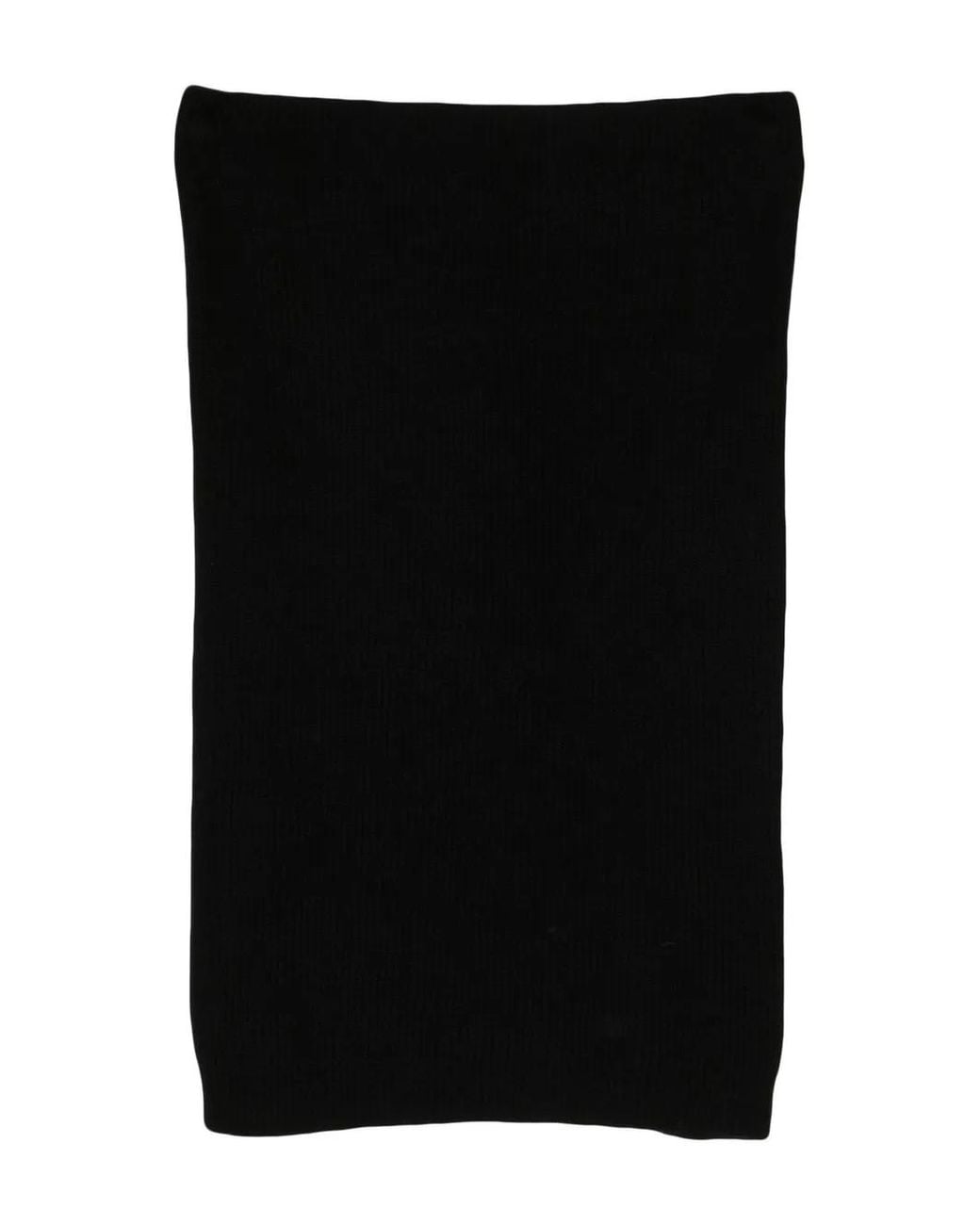 Loulou de Saison Black Ribbed-Knit Cashmere Scarf