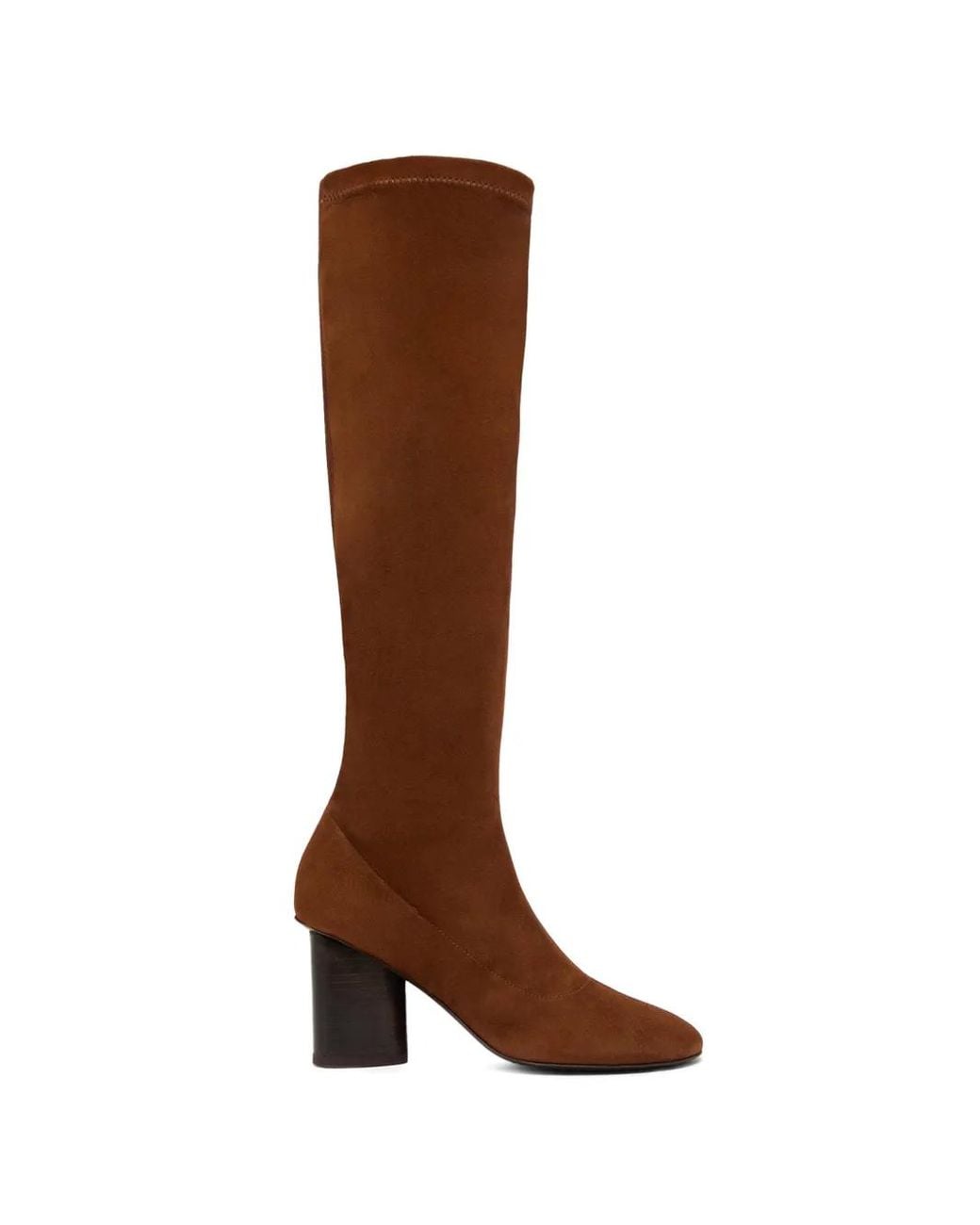 CAREL PARIS Brown Bottes Lucca Hauteur Genou En Daim Stretch