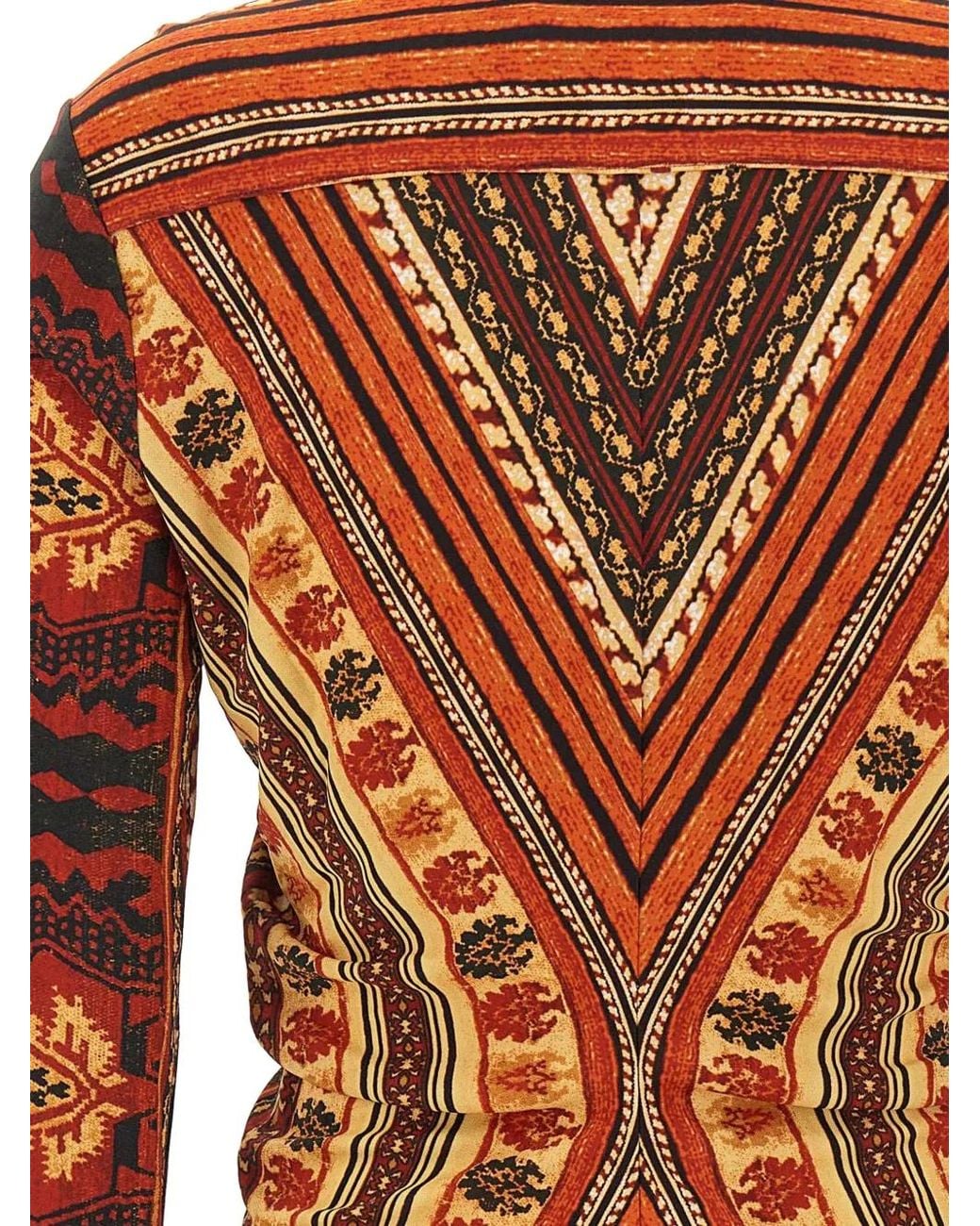 Diane von Furstenberg Red Lucinda Aztec-Print Shirt