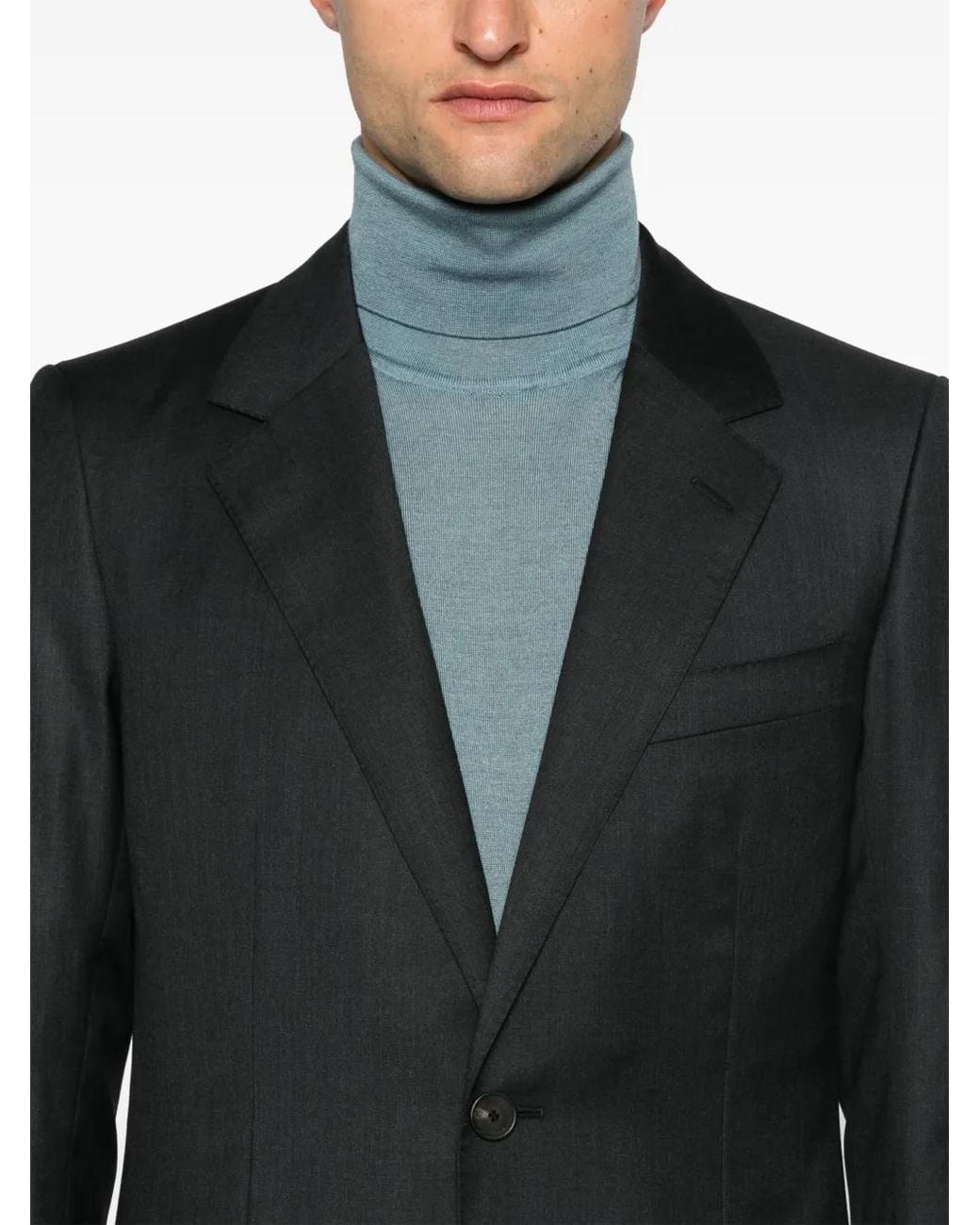 Lanvin Black Single-Breasted Blazer for men