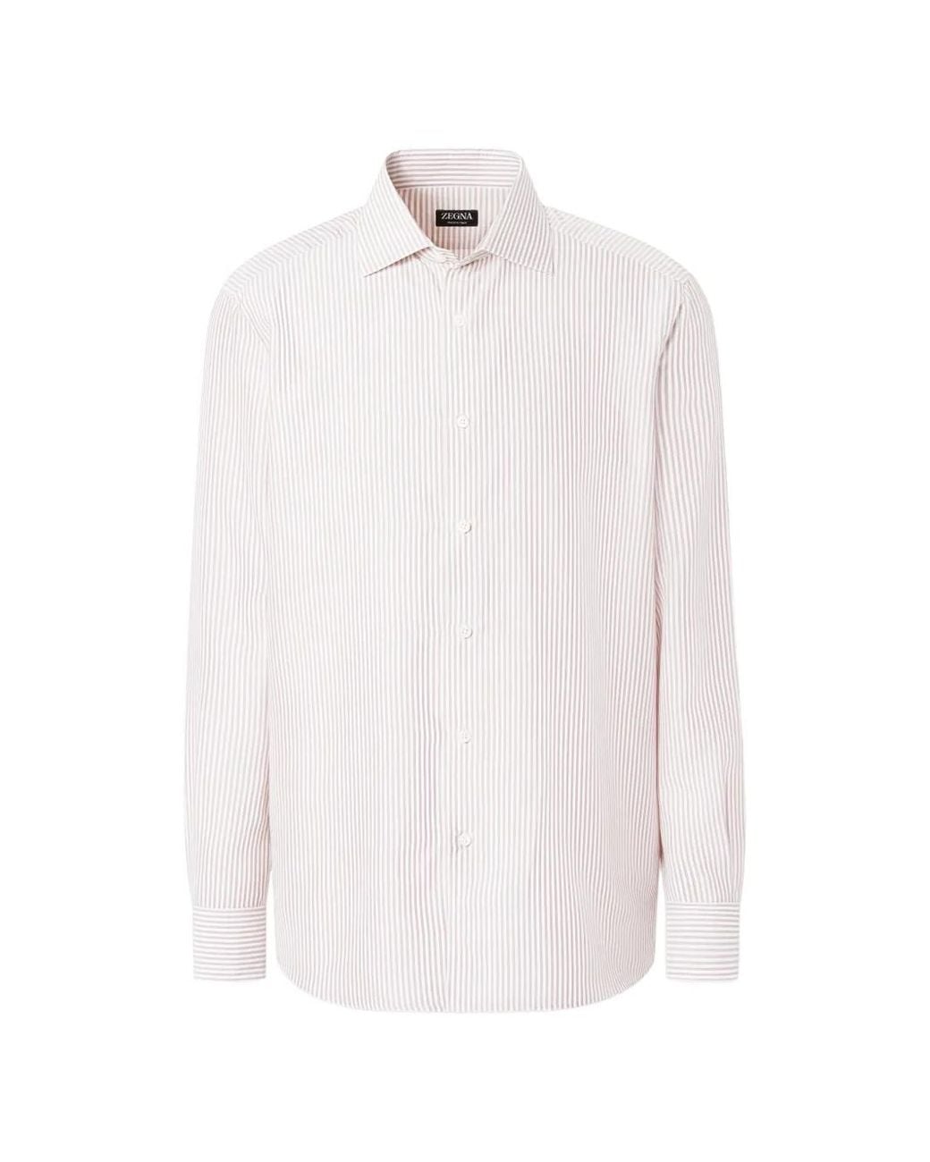 Zegna White Silk Shirt for men