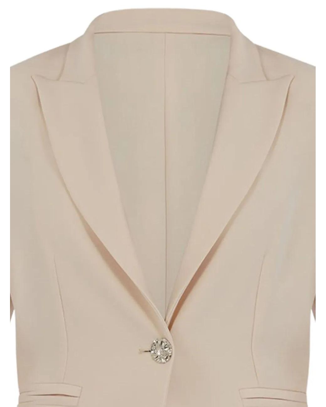 SIMONA CORSELLINI Natural Single-Breasted Blazer
