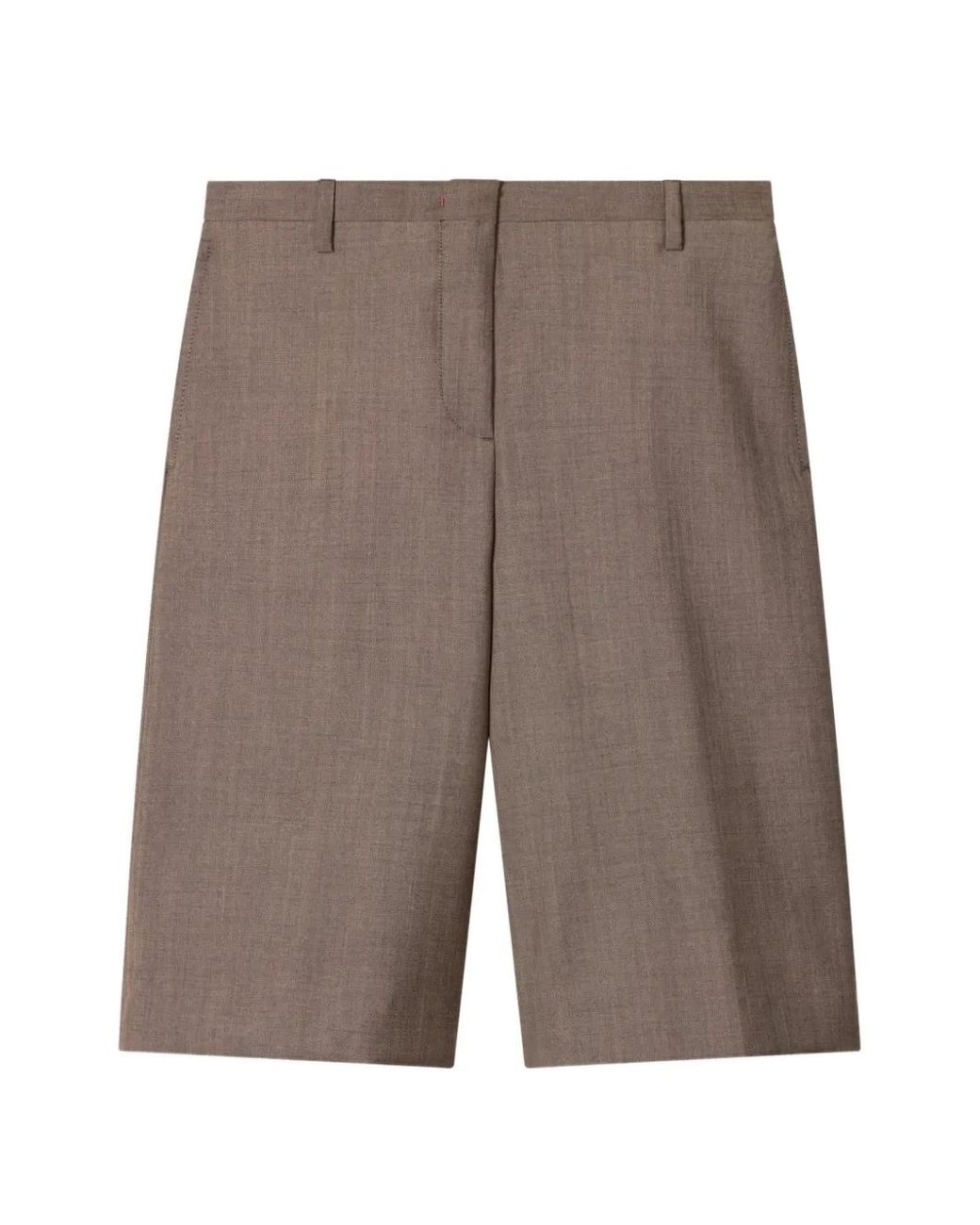 Paul Smith Gray Mohair-Wool Longline Tailored Shorts