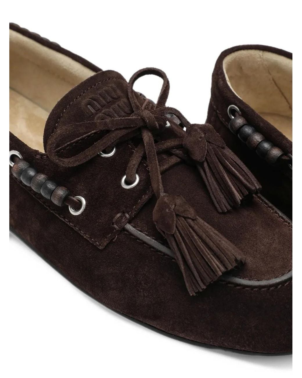 Miu Miu Black Beaded Tassel Sandals