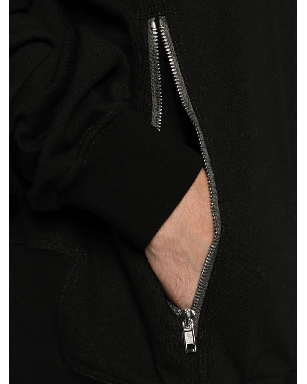 Rick Owens Black Zipfront Joggers for men