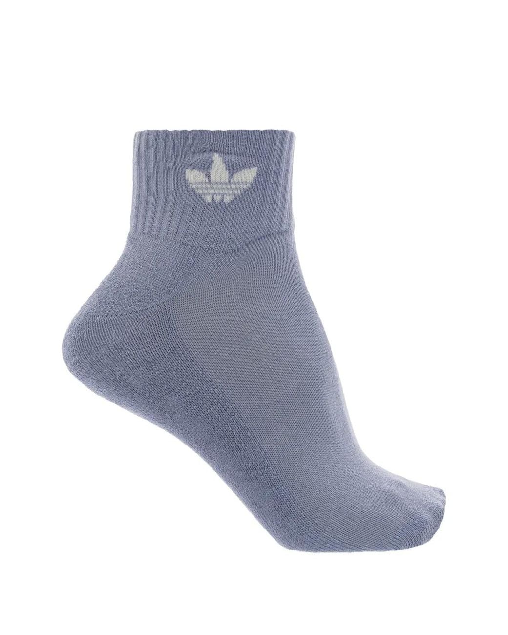 Adidas White Logo-Embroidered Socks (Set Of Four)