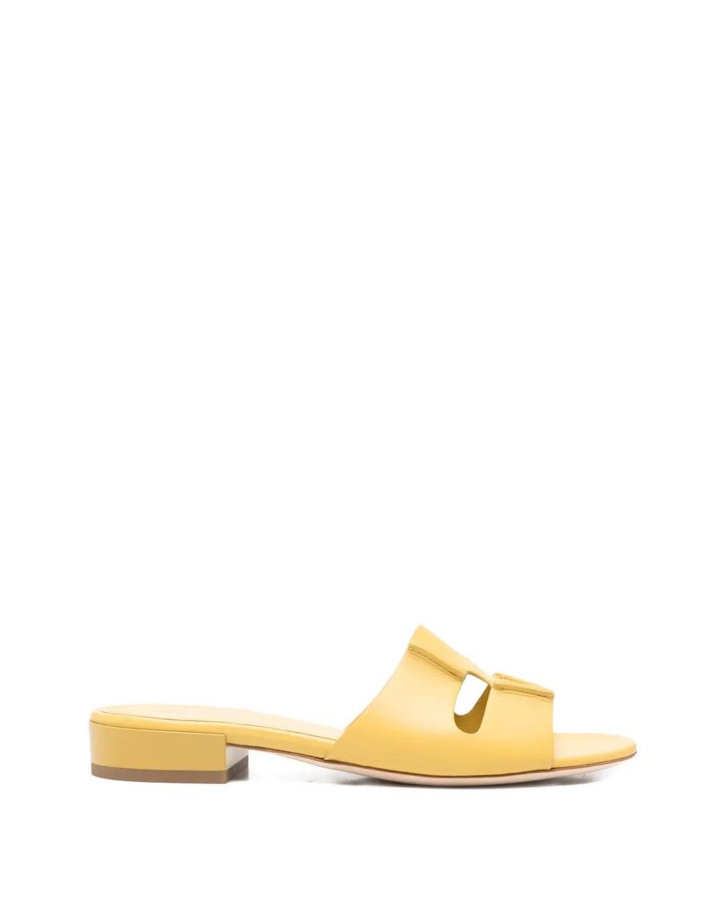 Rodo Metallic Cut-Out Leather Sandals