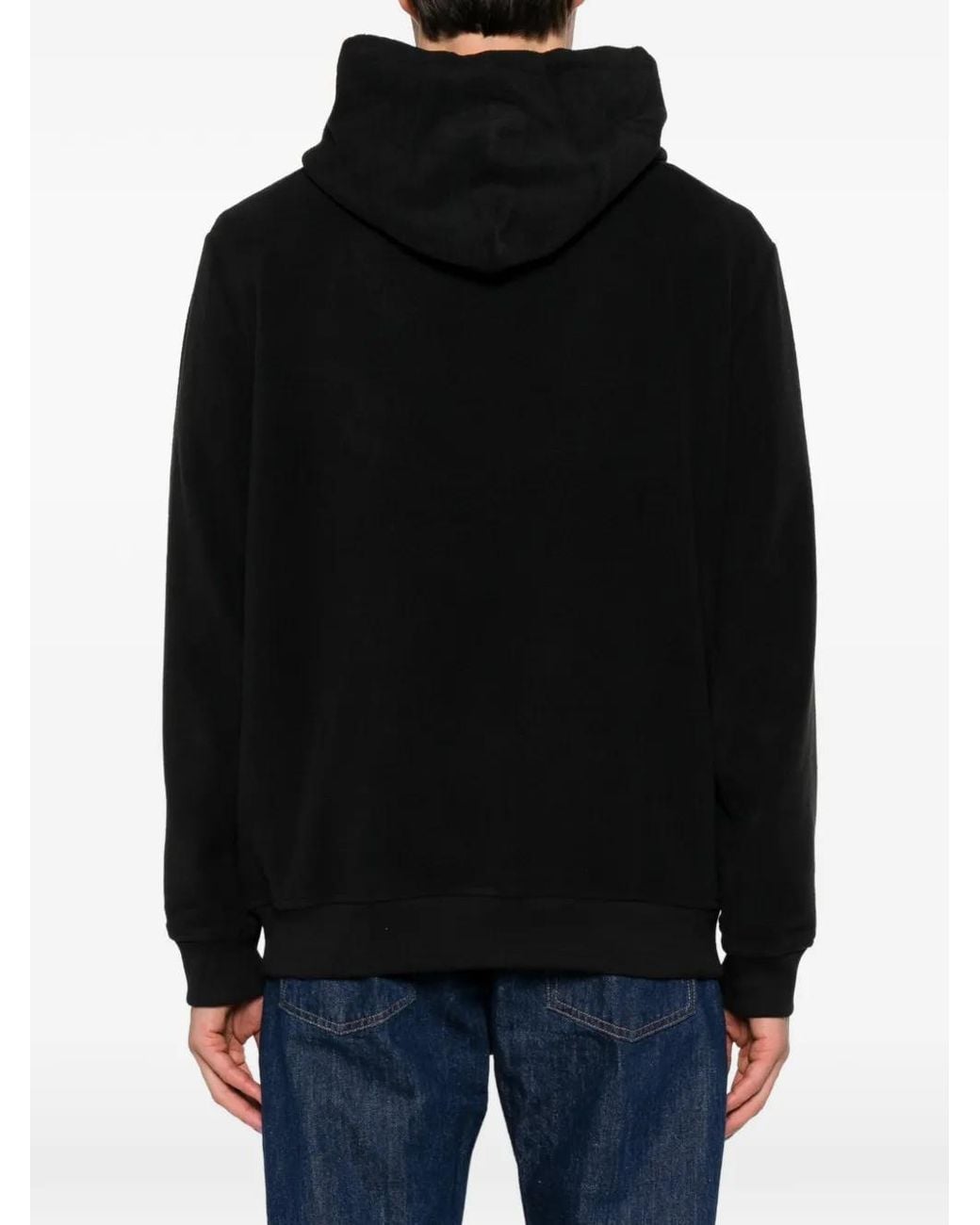 Polo Ralph Lauren Black Logo-Embroidered Fleece Hoodie for men
