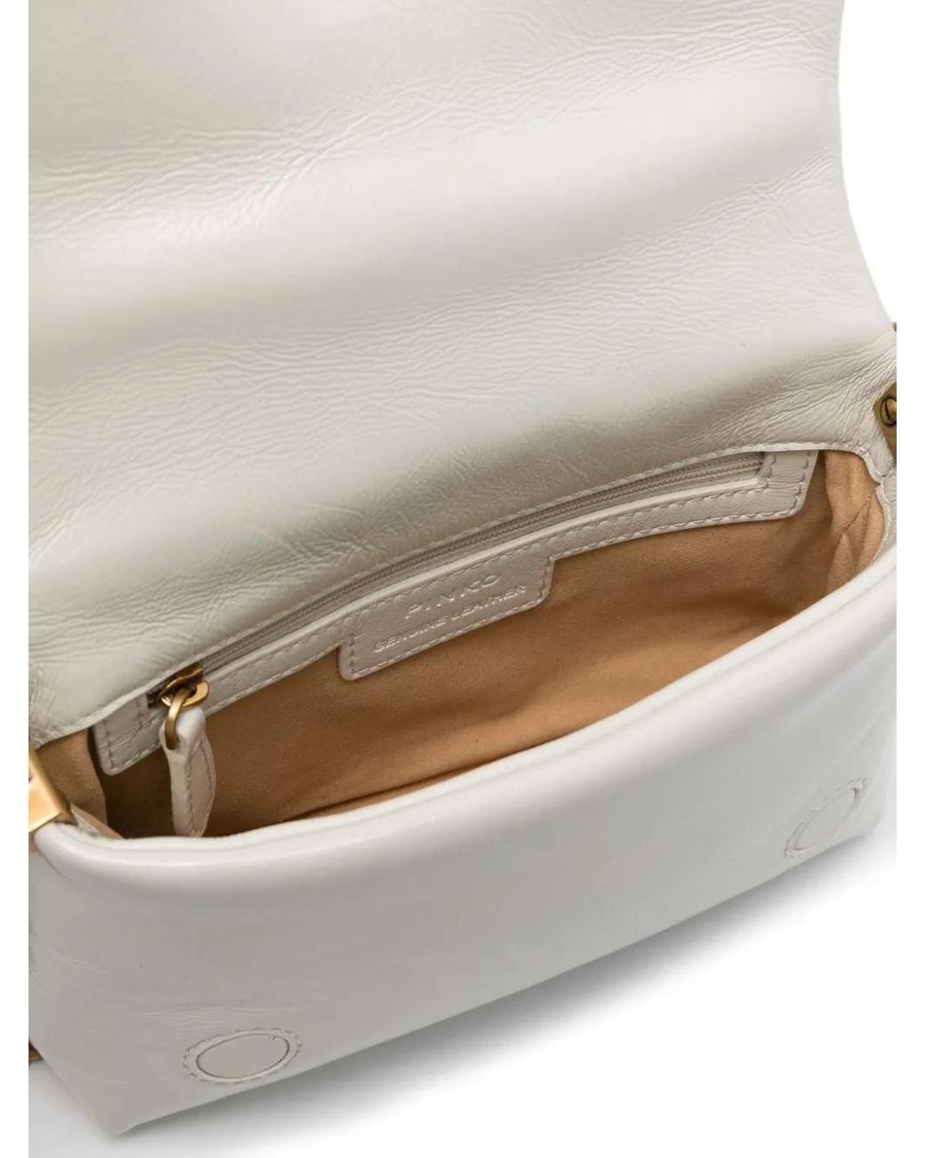 Pinko White Baby Love Click Puff Cross Body Bag