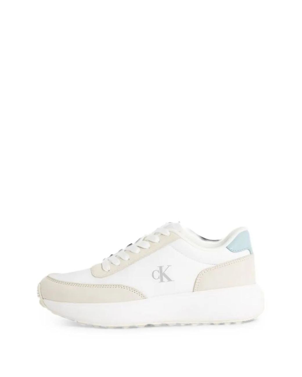 Calvin Klein White Lace-Up Sneakers
