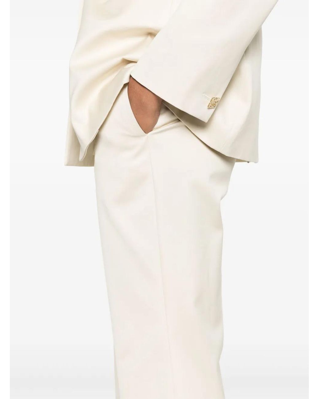Givenchy White Cropped Fit Tailored Pants