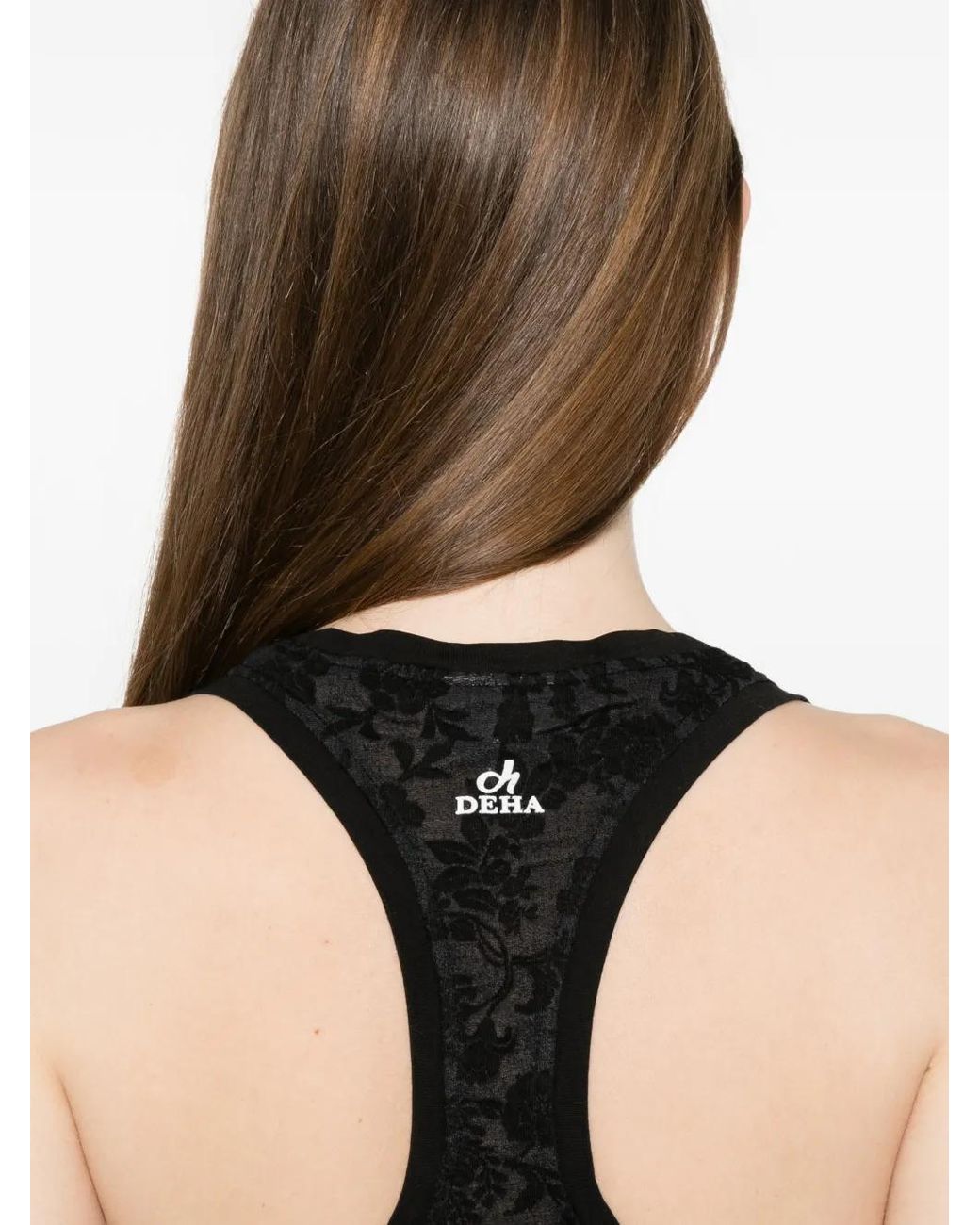 Deha Black Racer-Back Tank Top