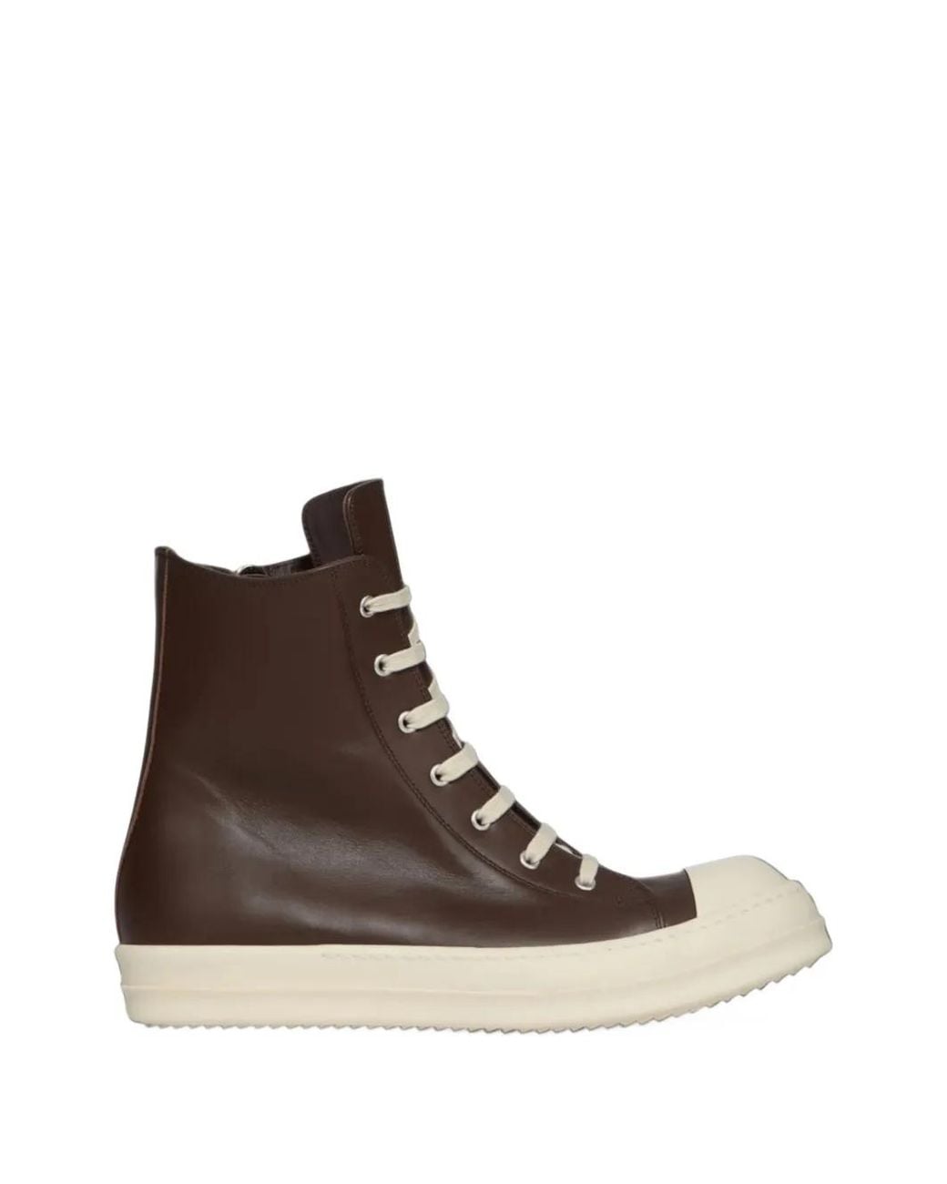 Rick Owens Brown Temple Ramones Leather Sneakers for men