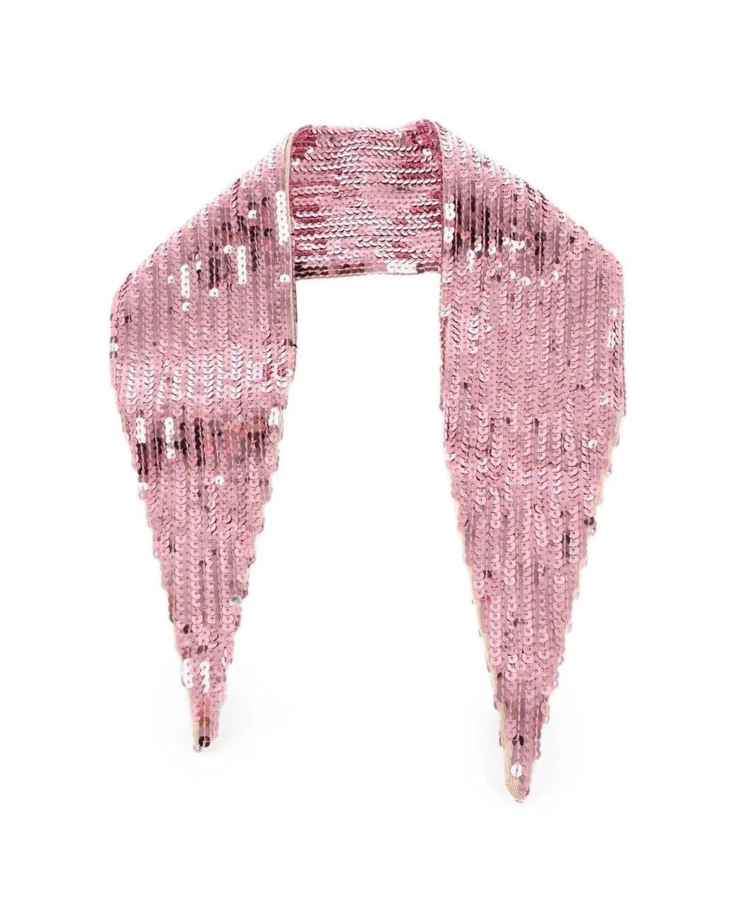 DSquared² Pink Sequin-Embellished Scarf