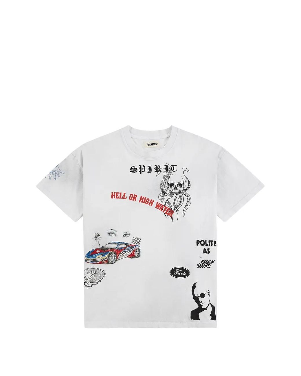 Alchemist White Skull T-Shirt for men