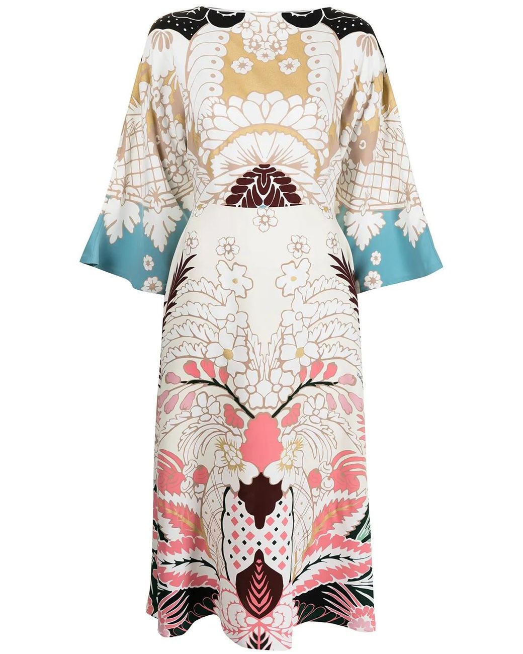 Valentino Garavani White Cady Printed Dress