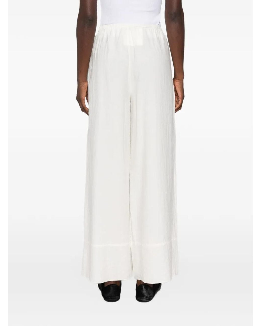 Viktoria Chan White Avana Wide-Leg Trousers