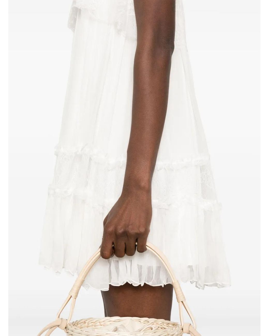 Nissa White Lace Mini Dress