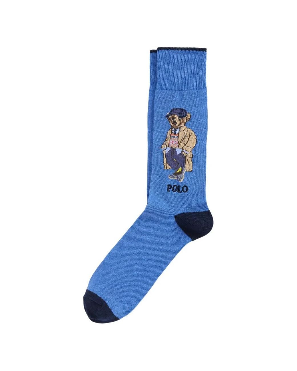 Polo Ralph Lauren Blue Polo Bear Embroidered Socks for men