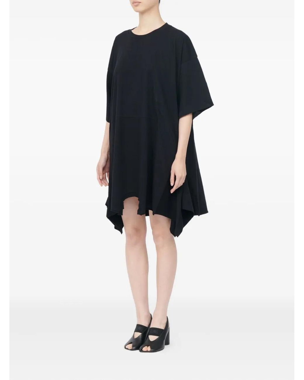 MM6 by Maison Margiela Black Cotton Jersey Dress